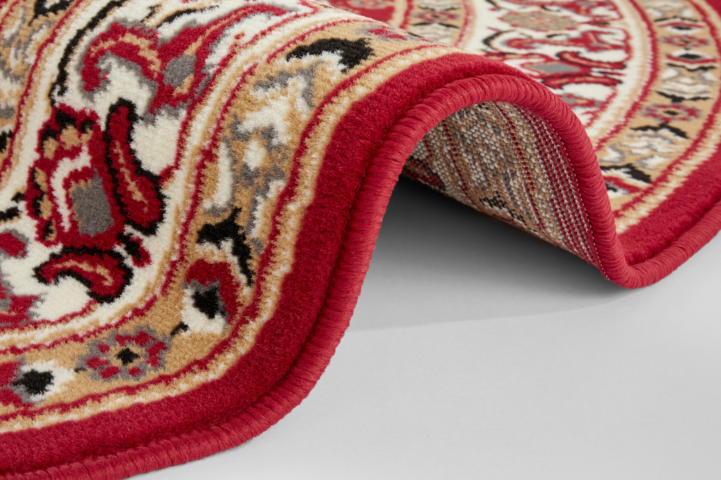 HANSE Home Teppich »Parun Täbriz«, rund, 9 mm Höhe, Kurzflor, Orient, Teppich, Vintage, Esszimmer, Wohnzimmer, Flur