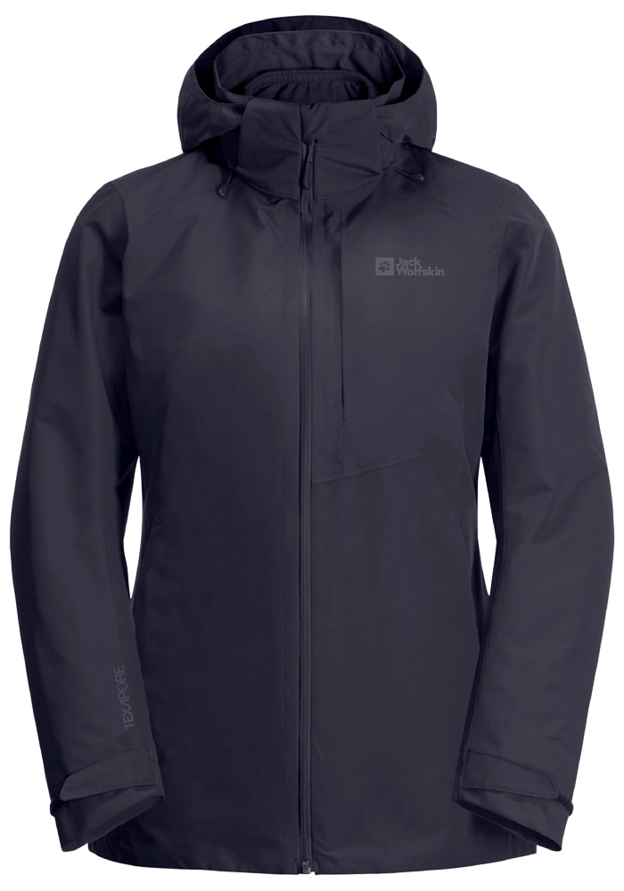 Jack Wolfskin 3-in-1-Funktionsjacke »BERGLAND 3IN1 JKT W«, mit Kapuze