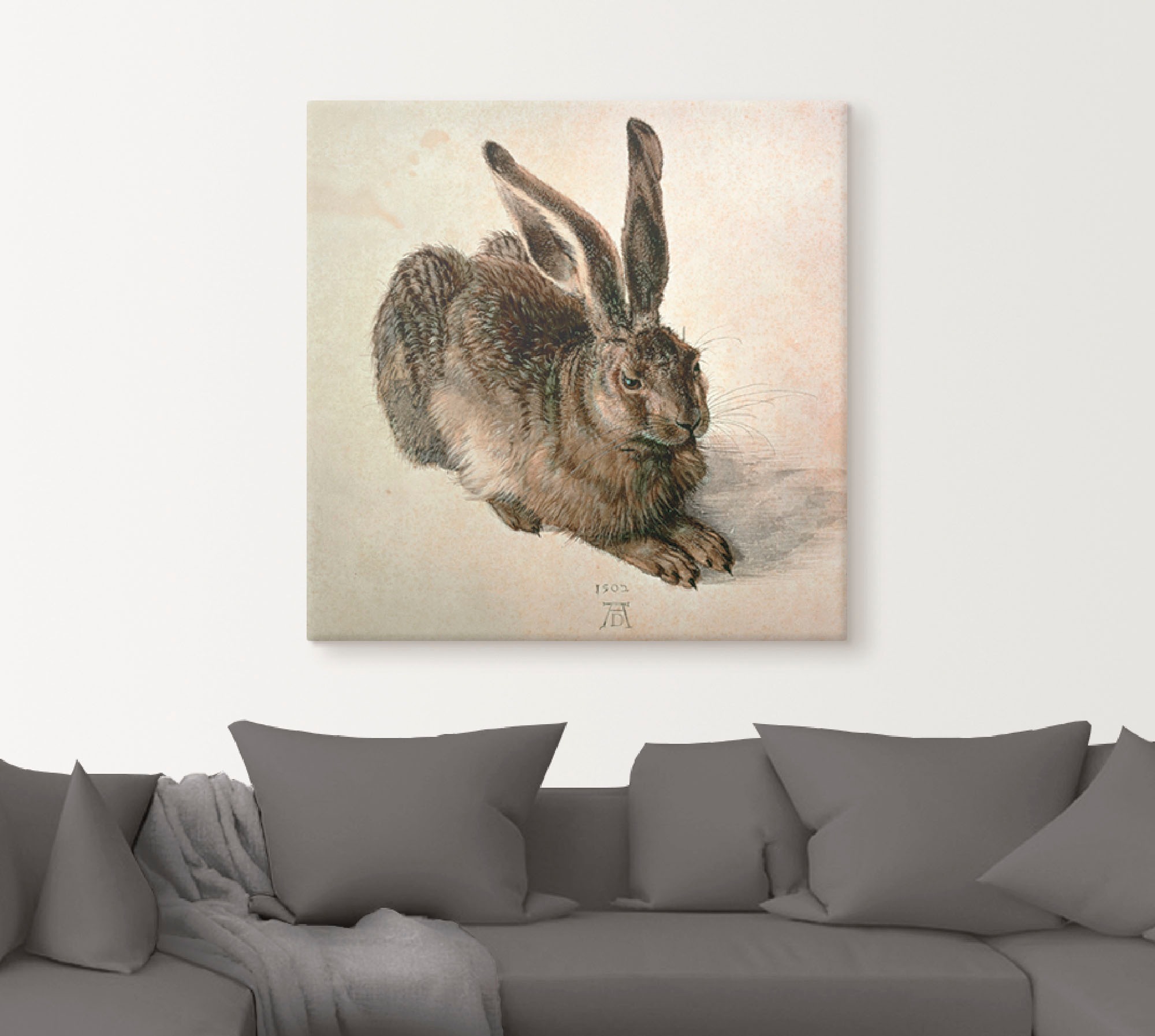 Artland Wandbild »Junger Feldhase. 1502« Wildtiere 1 Stk. tlg. als Leinwand günstig online kaufen