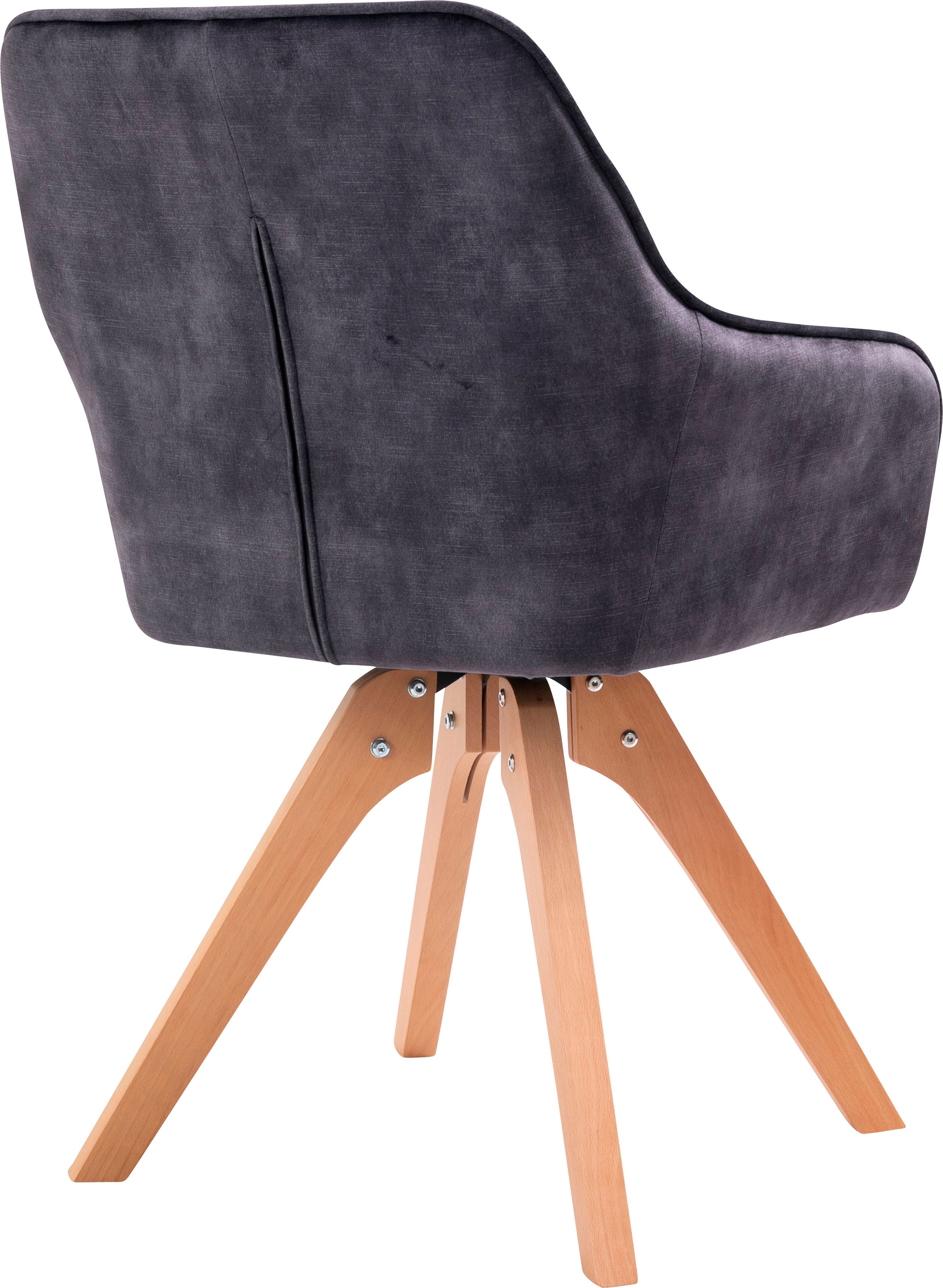 SalesFever Armlehnstuhl, 1 St., Samtvelours-Polyester, 180° Drehplatte unter  der Sitzfläche auf Raten bestellen