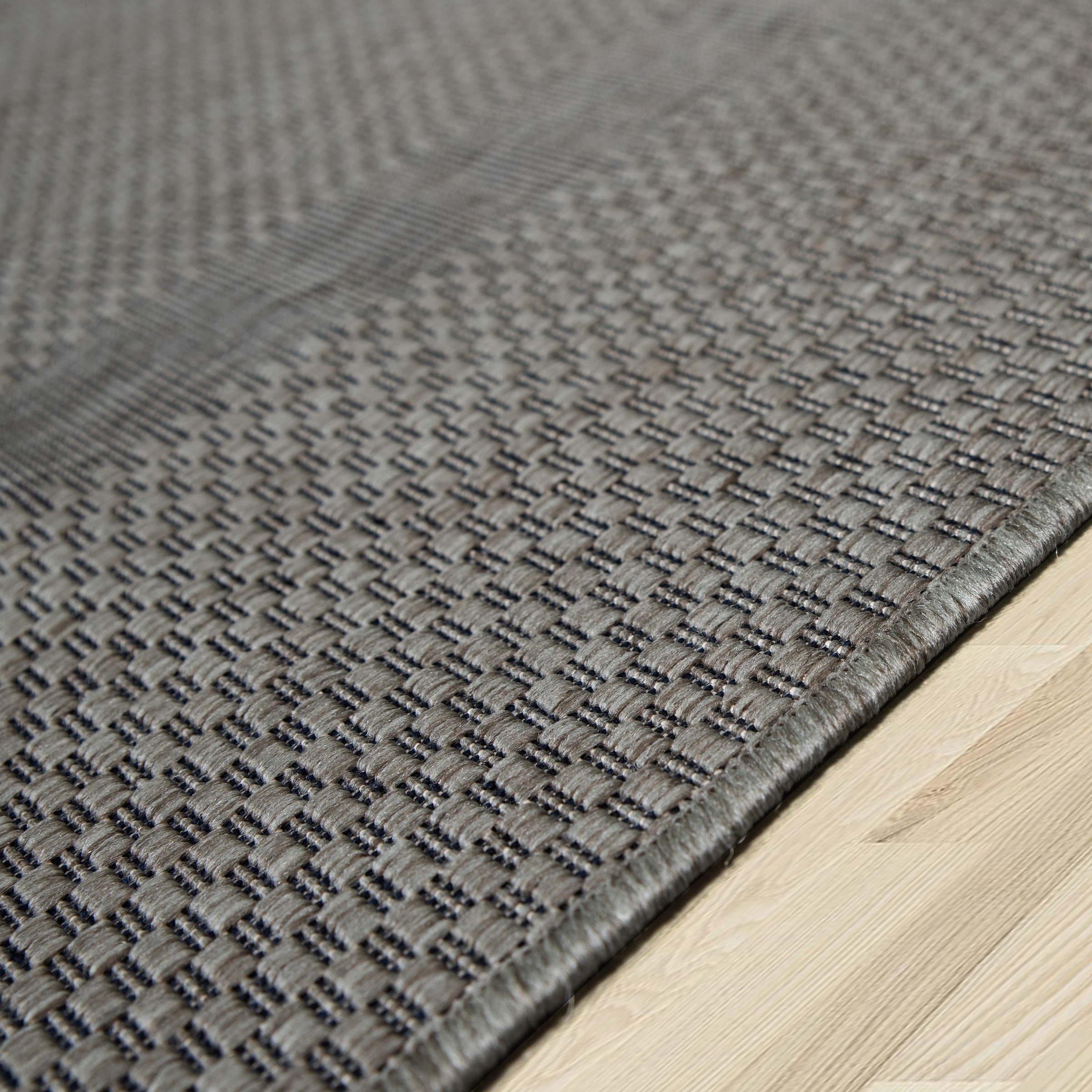 my home Teppich »Venedig Bordüre auch als Läufer erhältlich«, rechteckig, 3 mm Höhe, In- und Outdoor geeignet, Sisal-Optik, Wetterfest & UV-beständig