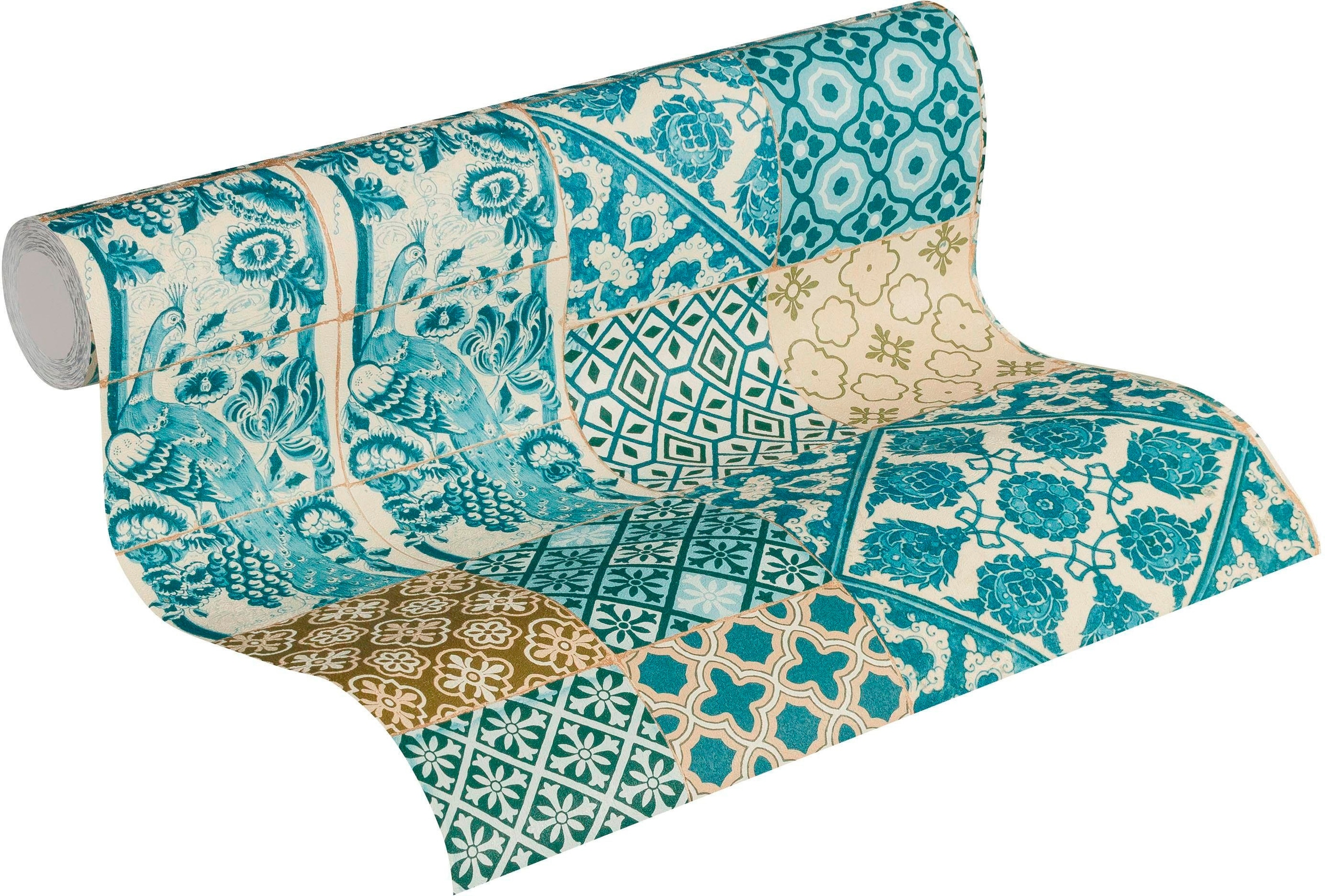 living walls Vliestapete »Metropolitan Stories Anke & Daan Amsterdam« Motiv | Strukturmuster | gemustert leicht strukturiert Landhaus Tapete Fliesen Tapeten Wohnzimmer Schlafzimmer Küche Design