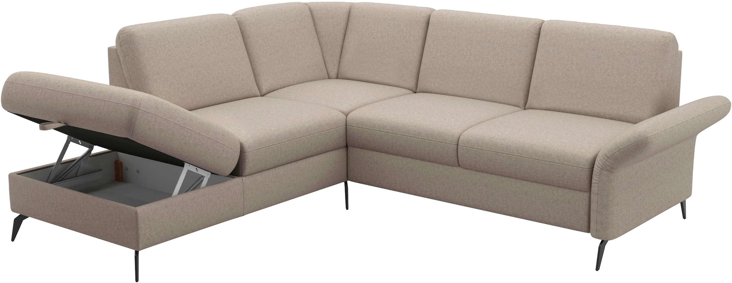 Home affaire Ecksofa »Rochelle«, optional: Armteilverstellung, klappbar, Bettkasen