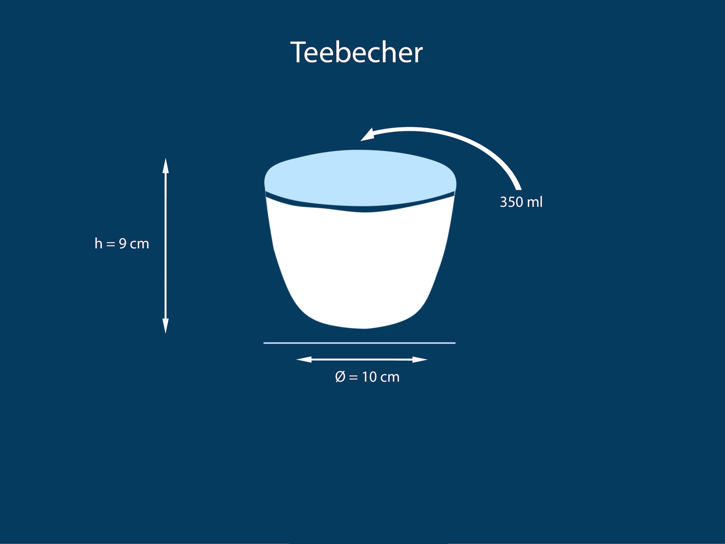 andas Becher »Teebecher, modernes Geschirr-Set Bruddesta, 4er Set«, (Set, 4 tlg.), hohe Haltbarkeit, spülmaschinengeeignet & mikrowellengeeignet, 350 ml
