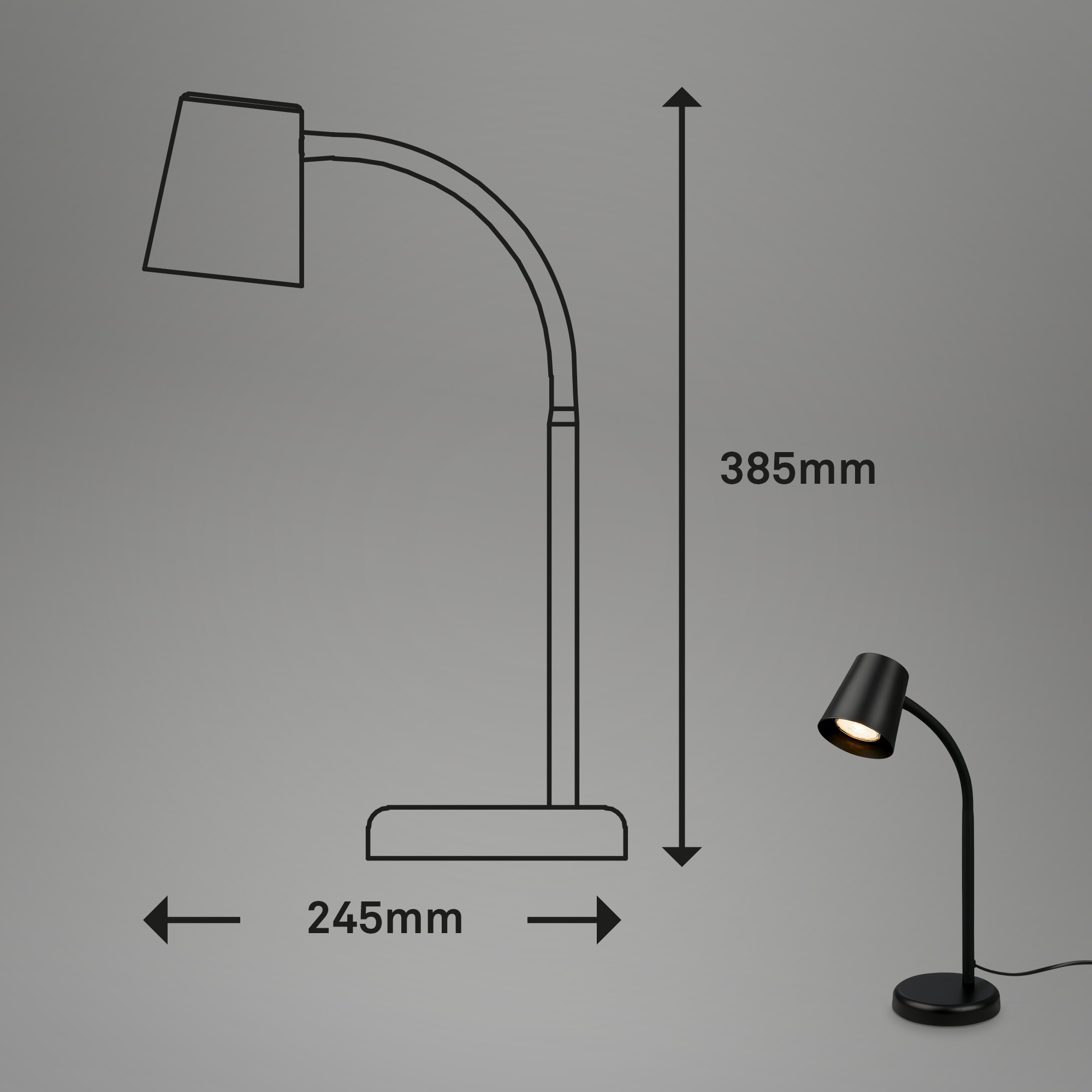 Briloner Leuchten LED Tischleuchte »SKRIVA«, für Leuchtmittel GU10