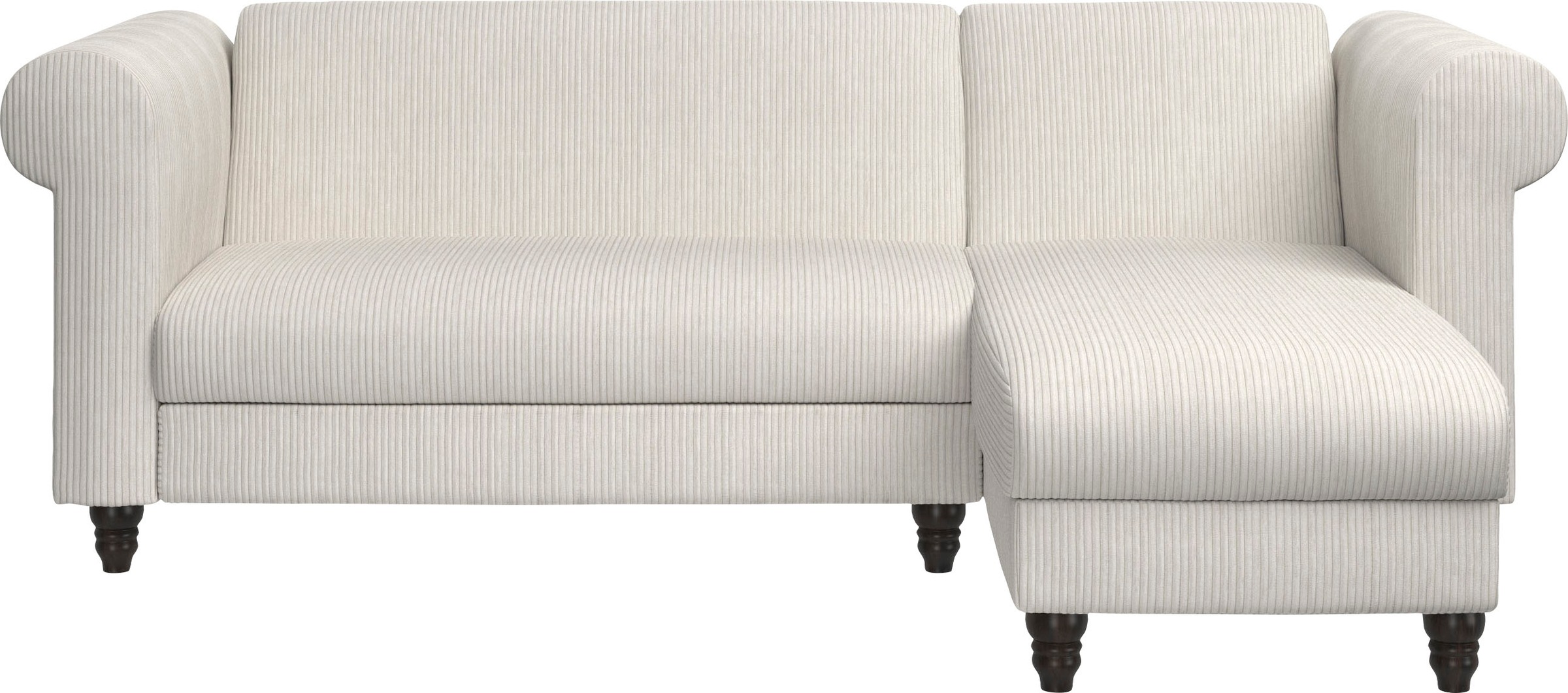 Dorel Home Ecksofa »Felix II, L-Form, Schlafsofa 241cm (Liegefl. 108/195 cm),«, verstellb. Rückenlehne, Recamiere wechselbar, Cord