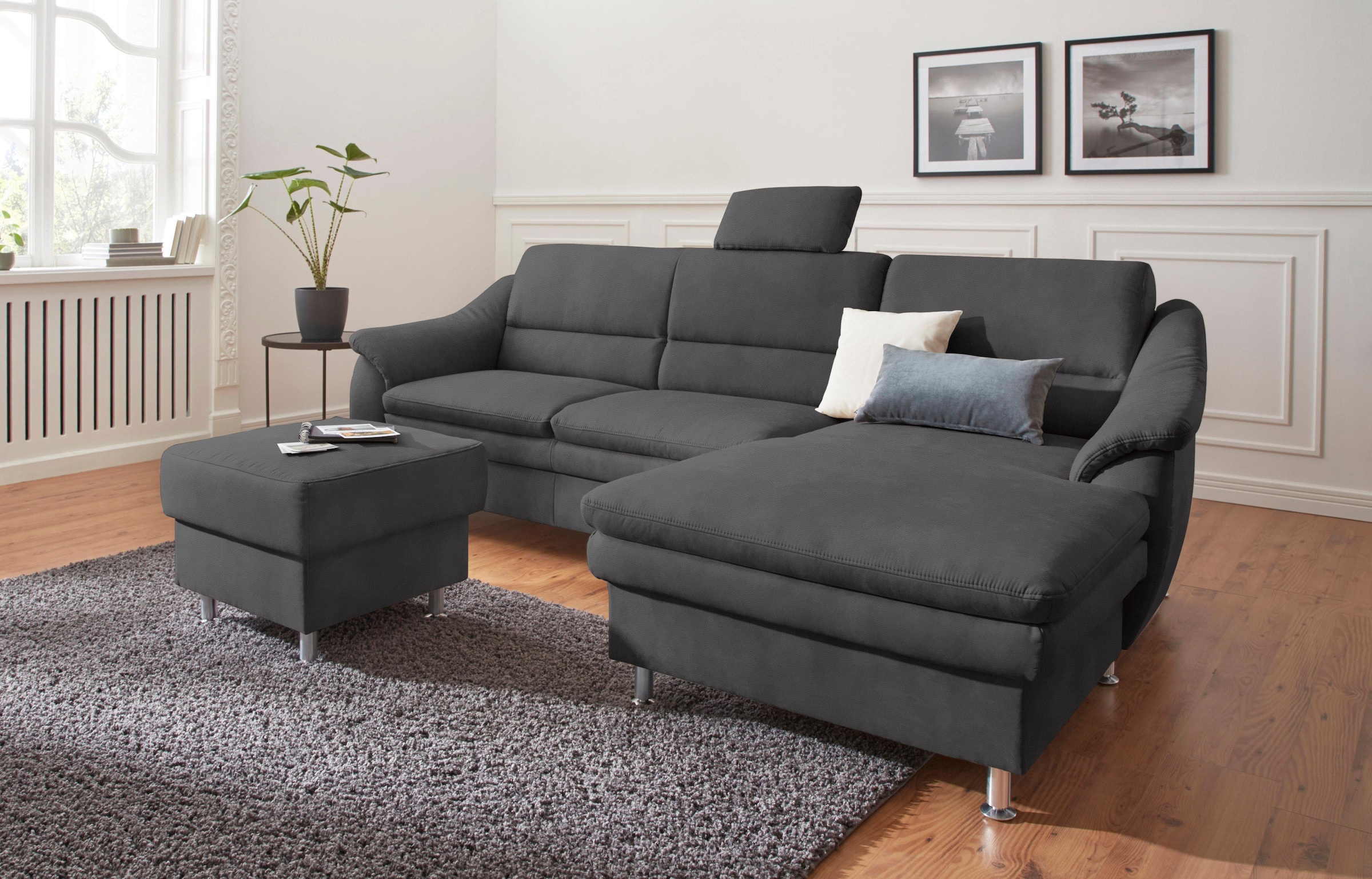 sit&more Ecksofa »Cardoso L-Form« mit Federkern, wahlweise mit Bettfunktion günstig online kaufen