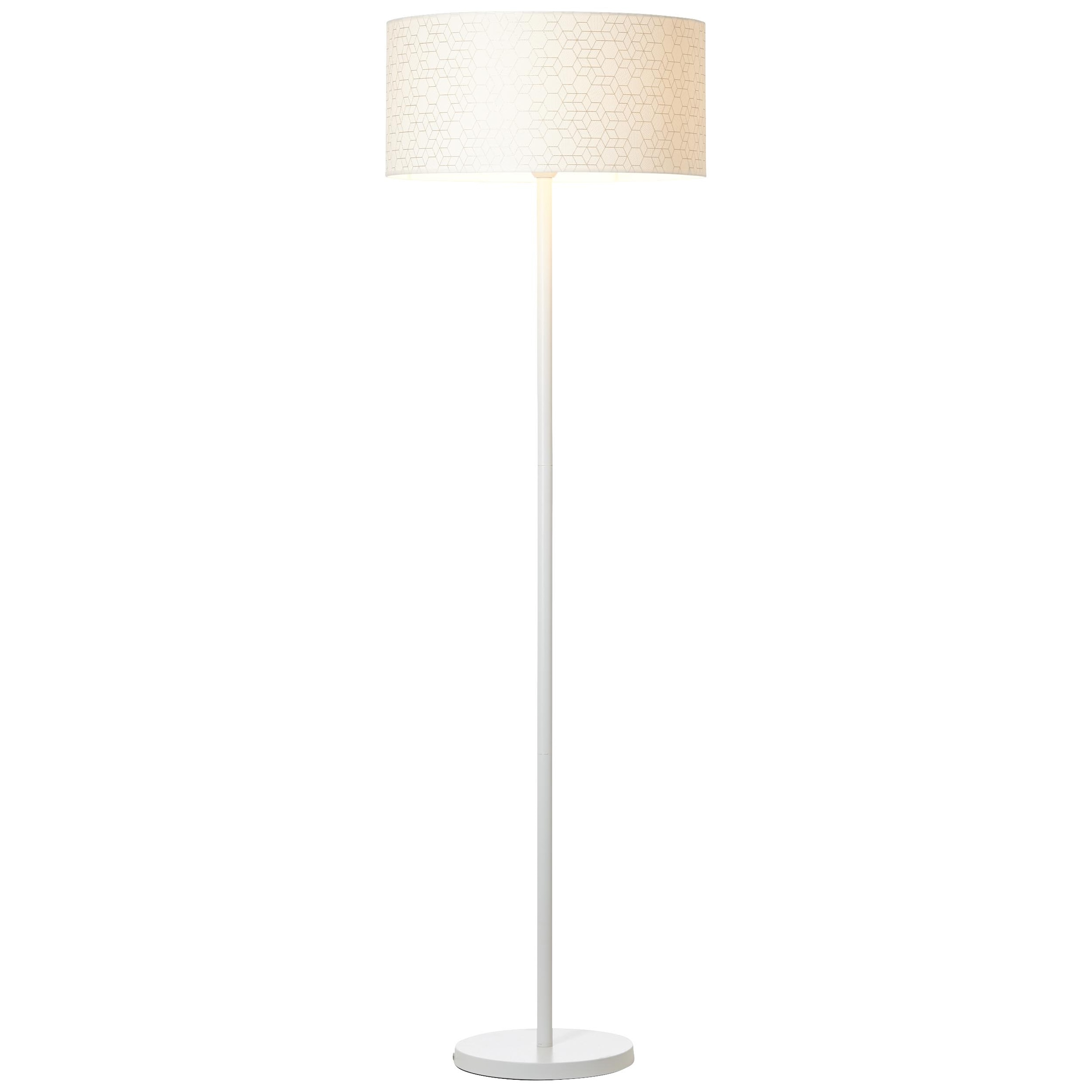 Brilliant Stehlampe »Galance«, 1 flammig-flammig, 164,5 cm Höhe, Ø 50 cm,  E27, Metall/Textil, weiß online bestellen | Standleuchten