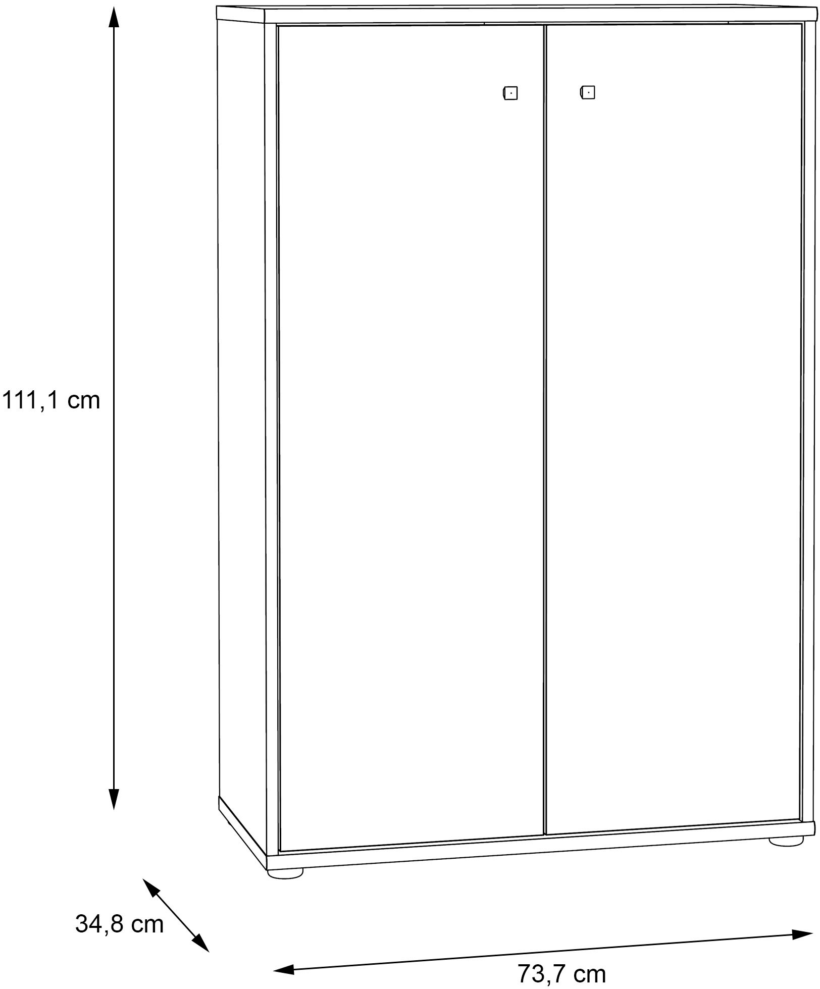 FORTE Kommode »Tempra«, Breite 73,7 cm