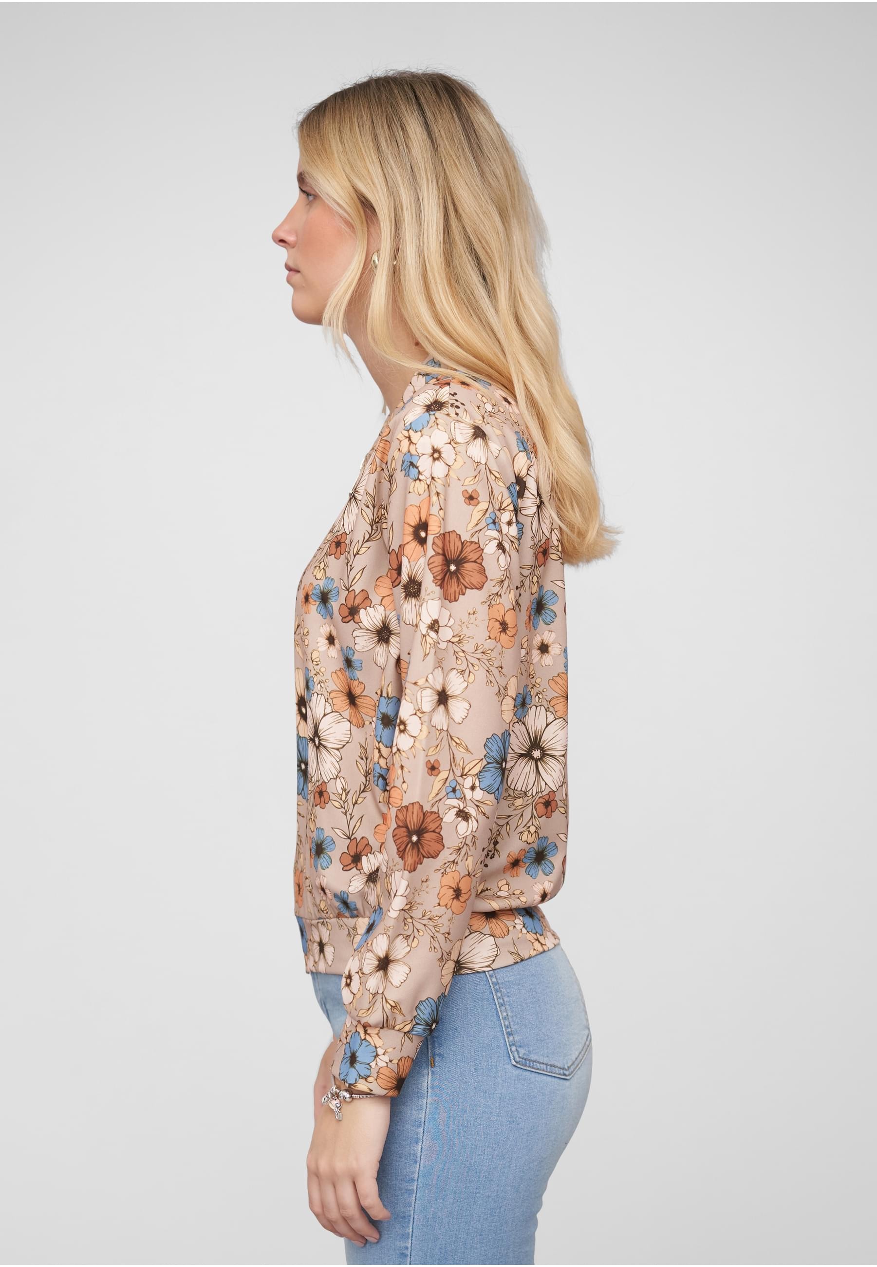 CLOUD 5IVE Klassische Bluse »CLOUD 5IVE Blouson with All-Over Flower Print«