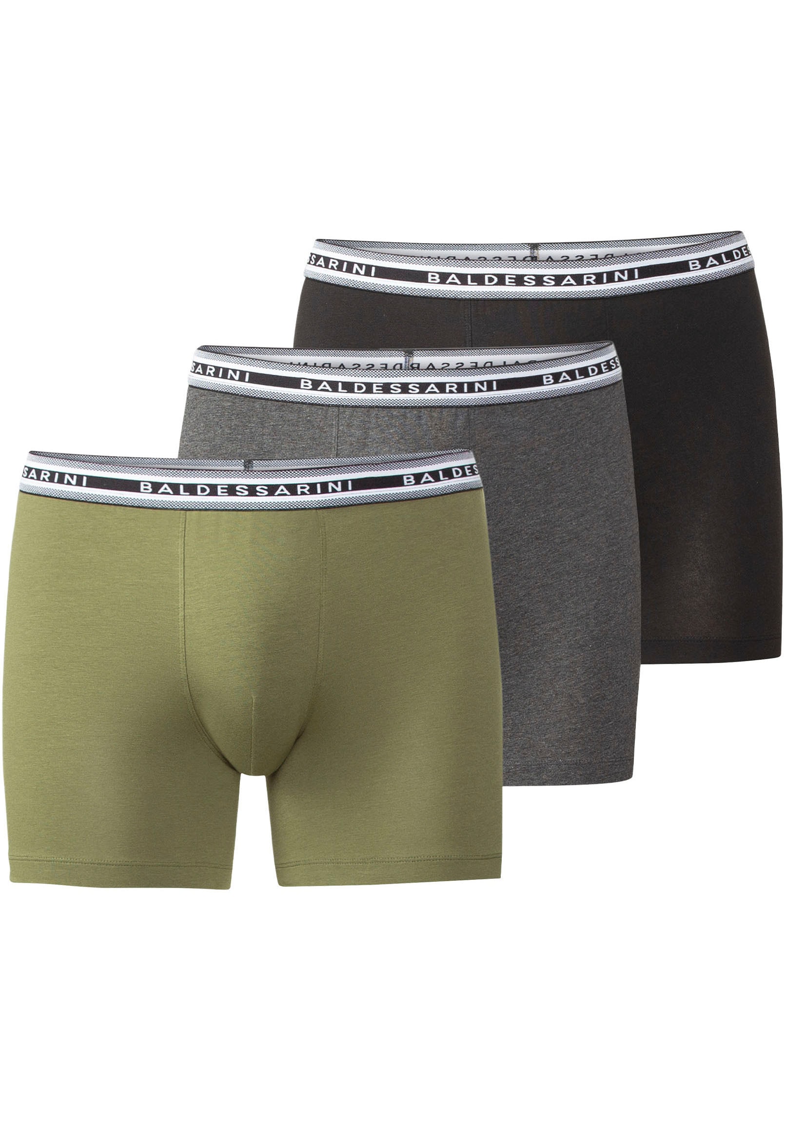 BALDESSARINI Lange Unterhose »Long Pants 3er Pack«, (Packung, 3 St., 3), mit Logo-Bund