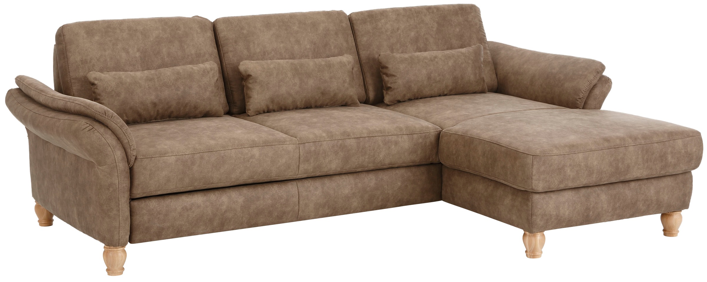 Home affaire Ecksofa »Palace L-Form«, incl. Sitztiefenverstellung, wahlweise mit Bettfunktion und Stauraum