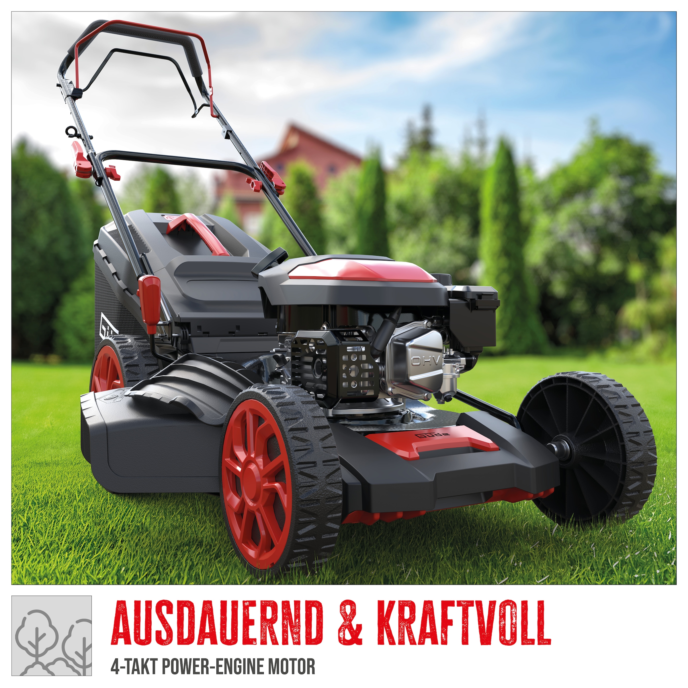 Güde Benzinrasenmäher »»Big Wheeler 514.9 R««, für Rasenflächen bis 1800m²