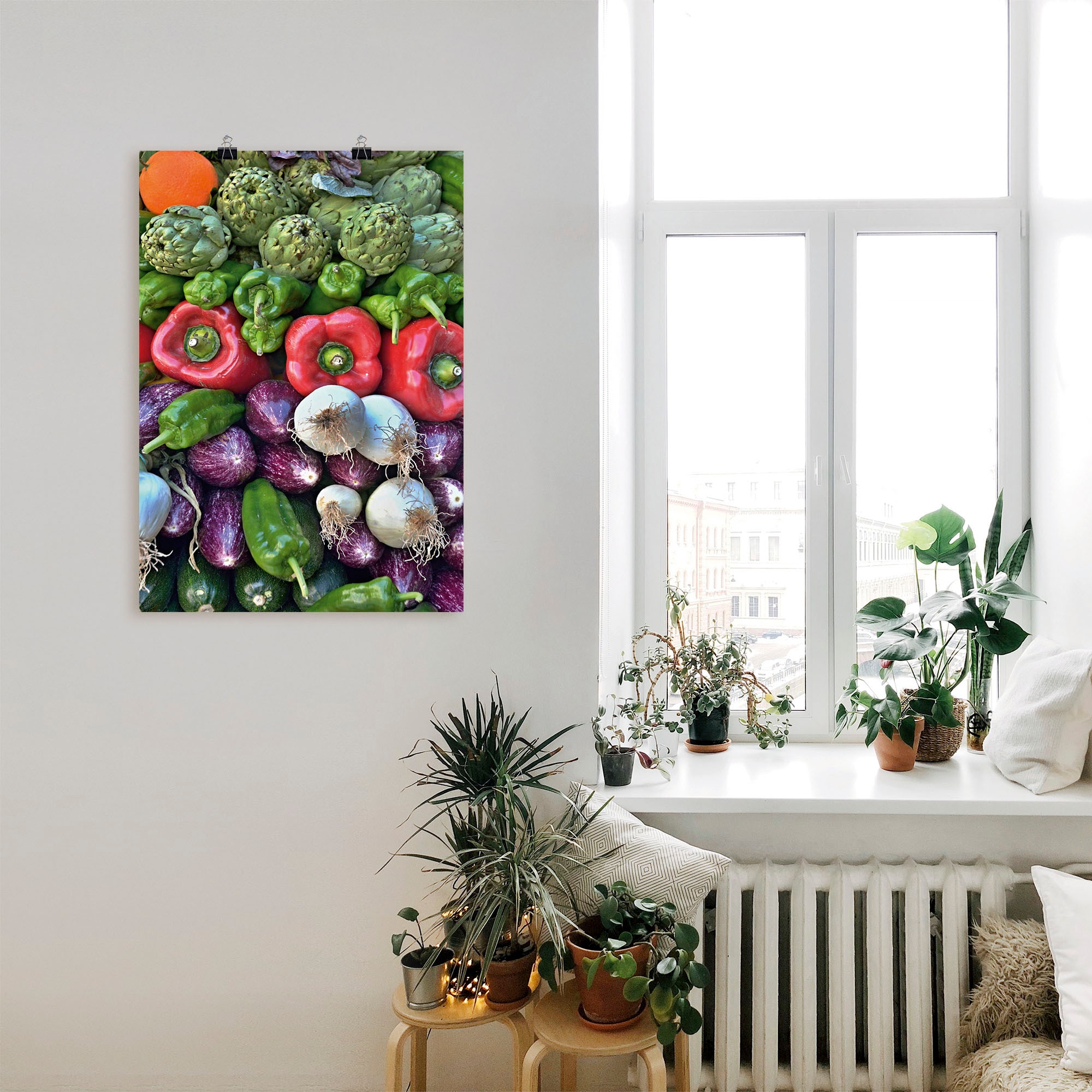 Artland Wandbild vom Raten oder Alubild, Leinwandbild, »Gemischtes versch. als Lebensmittel, (1 auf Markt«, Gemüse St.), in Größen Wandaufkleber Poster kaufen