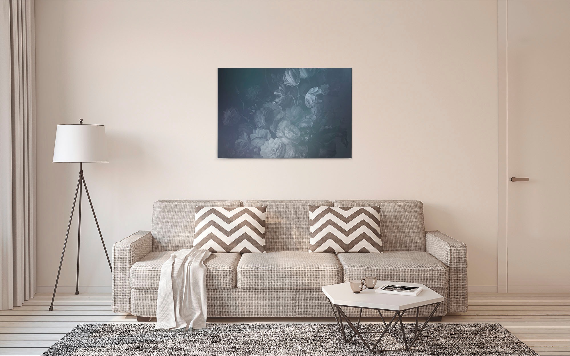 A.S. Création Leinwandbild »dutch pastel«, Kunst-Blumen-Kinder, (1 St.), Keilrahmen Bild Floral Rosen Leinwand-Bild Wohnzimmer modern Wandbild