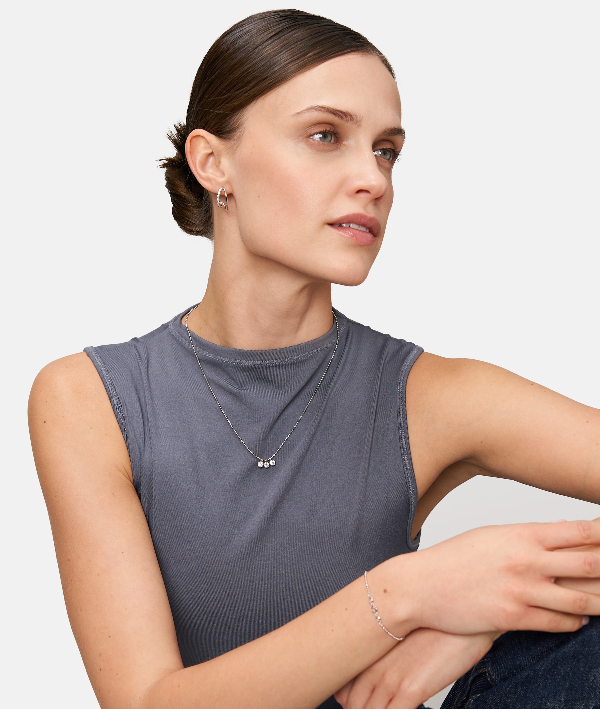 Tamaris Kette mit Anhänger »Schmuck Geschenk Silber 925 Halskette Tiny Glimmer«, mit Zirkonia (synth.)