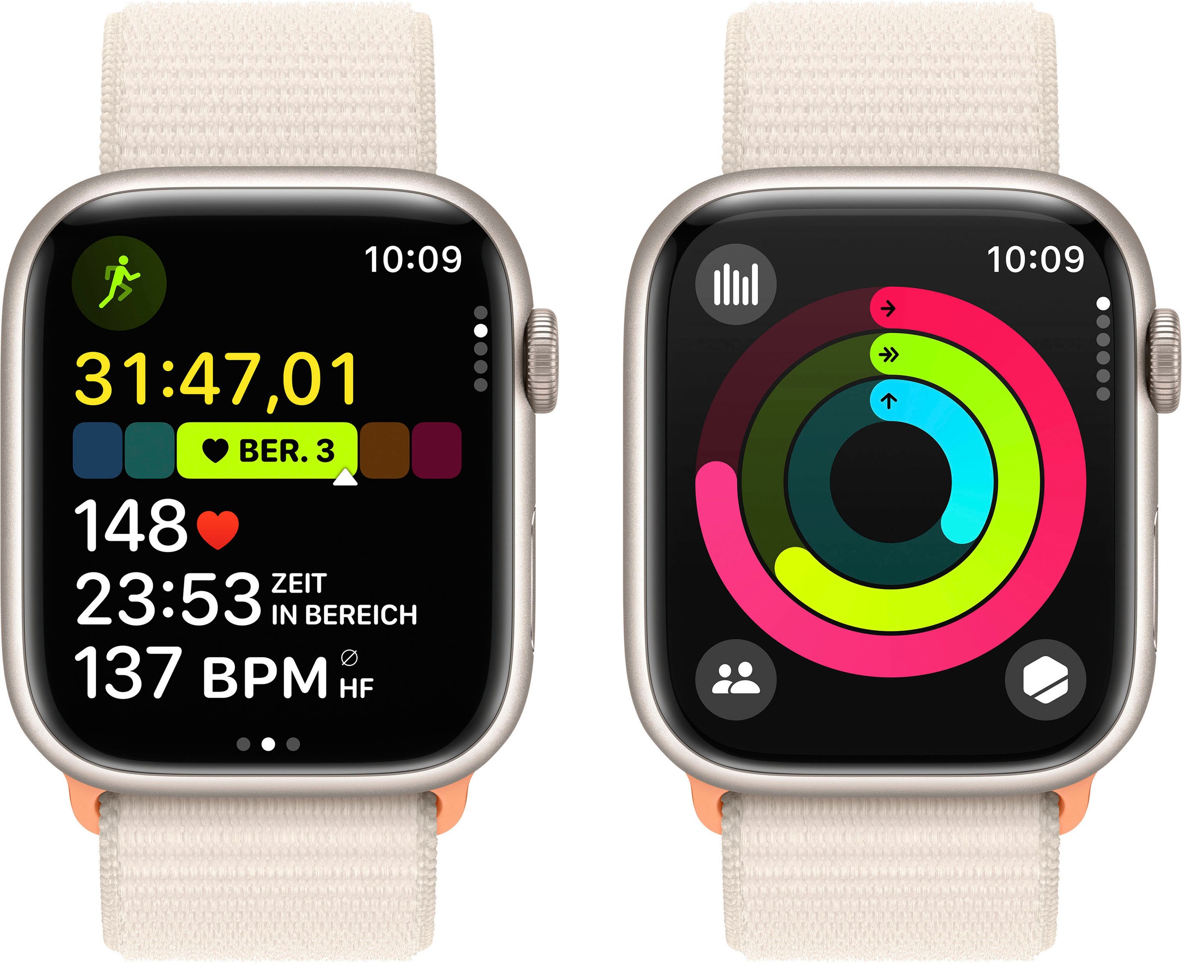 8. Bild von Apple Smartwatch »Watch Series 9 GPS Aluminium 45mm One-Size«, (Watch OS 10 Sport Loop)