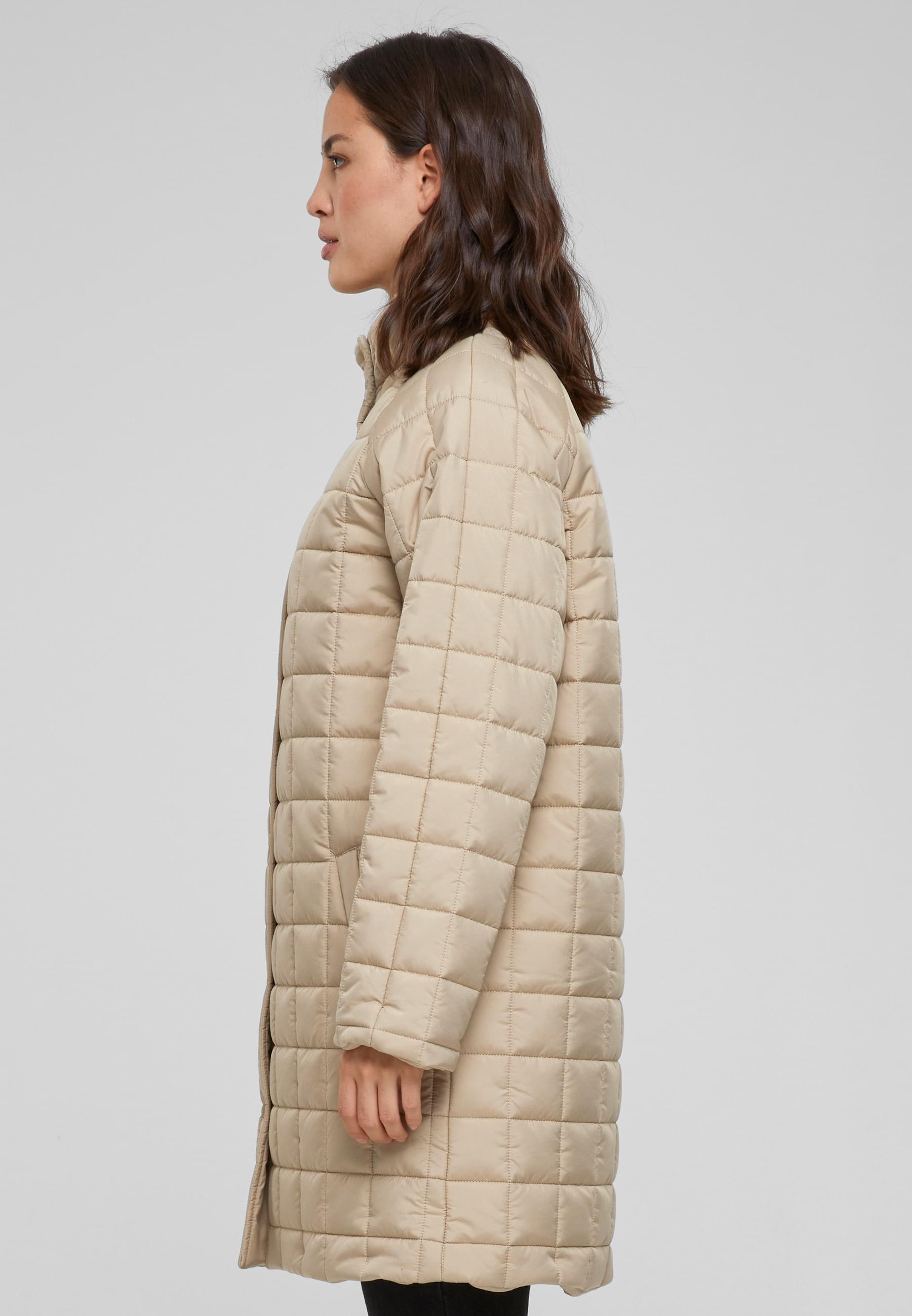 URBAN CLASSICS Winterjacke »Urban Classics Damen Ladies Quilted Coat« 1 Stk. tlg. ohne Kapuze