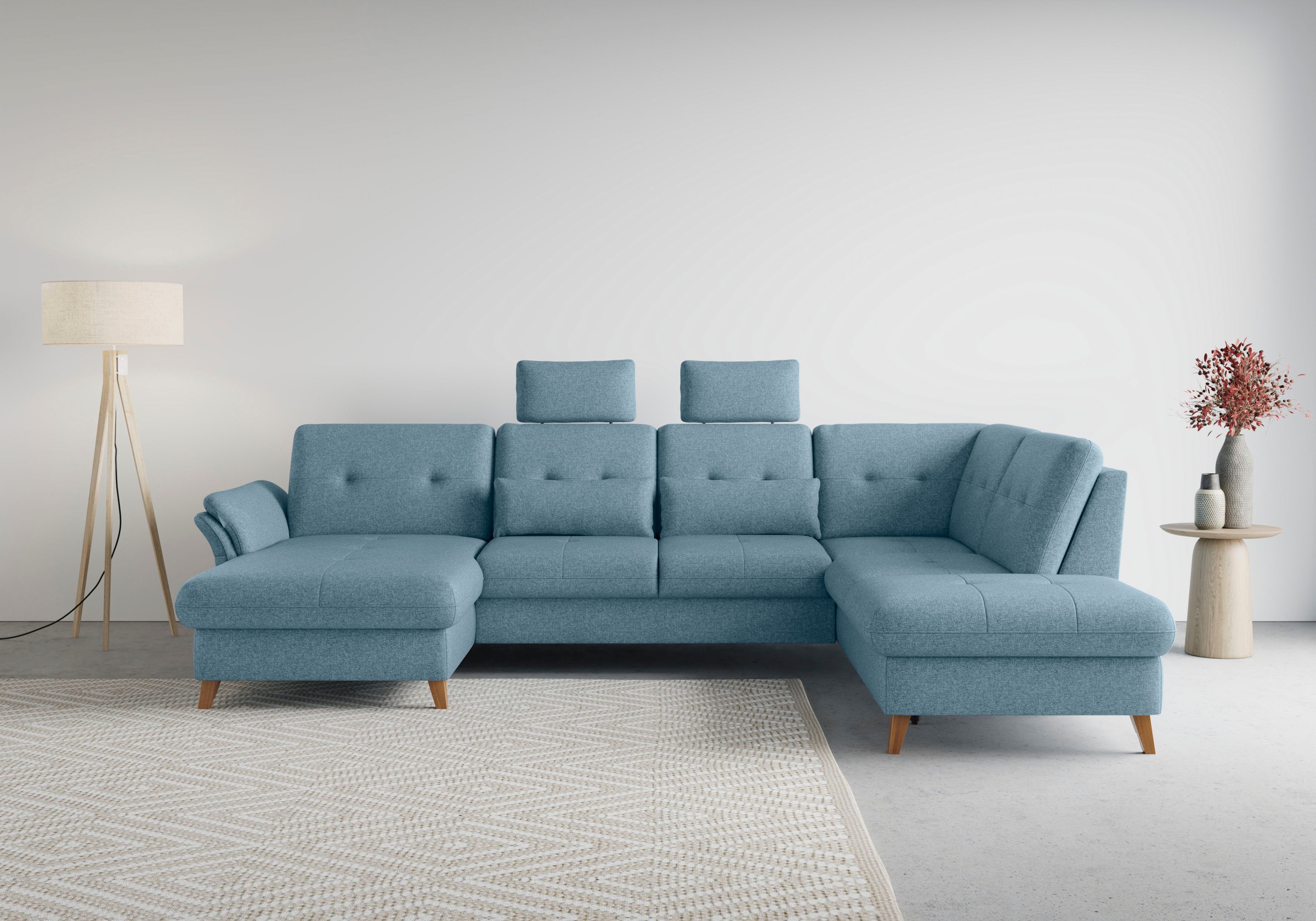 sit&more Wohnlandschaft »Göteborg«, inkl. Sitztiefenverstellung, wahlweise mit Bettfunktion & Bettkasten