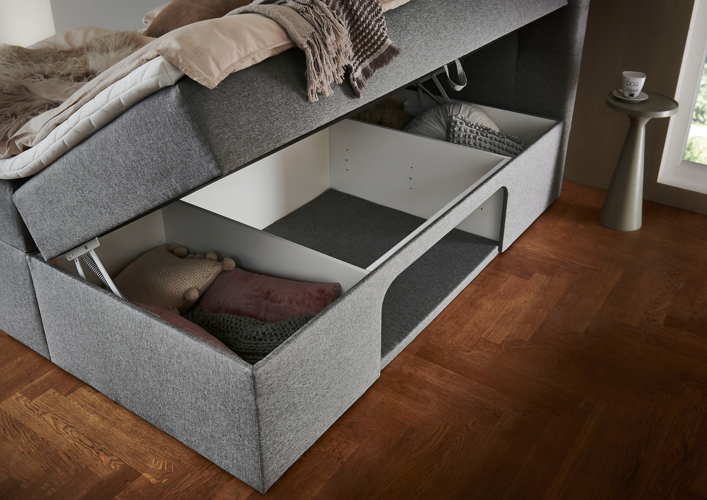 PLACES OF STYLE Boxbett »Carolin« mit Nische inkl. gepolsterter Unterlage für Haustiere