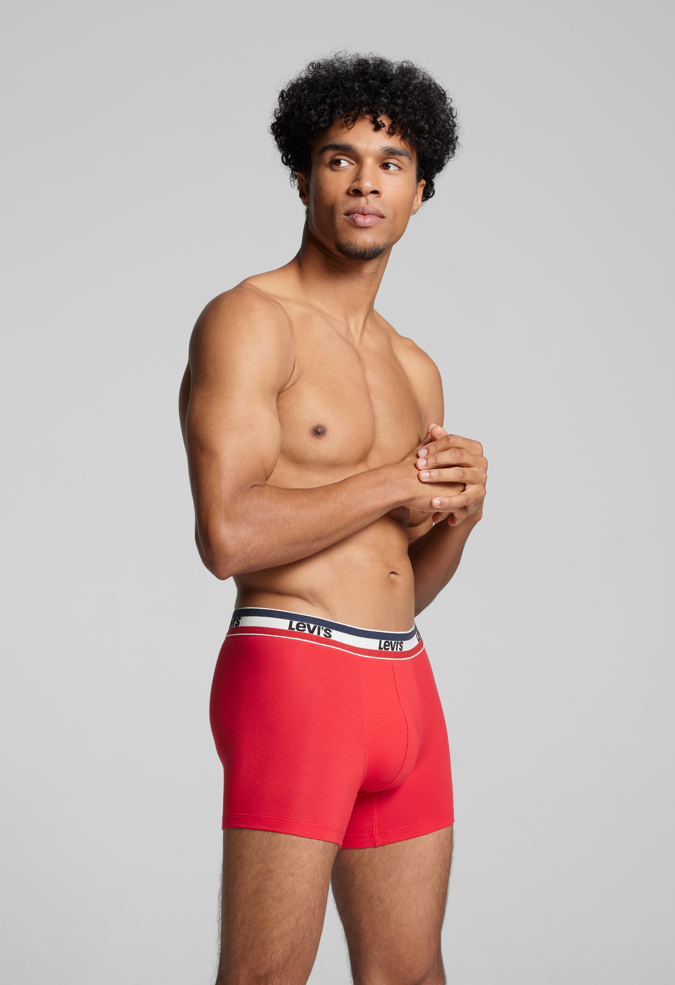 Levi's® Boxershorts »LEVIS MEN SPW LOGO BOXER BRIEF ORG 2P«, (Packung, 2er Pack), mit breitem Logobund