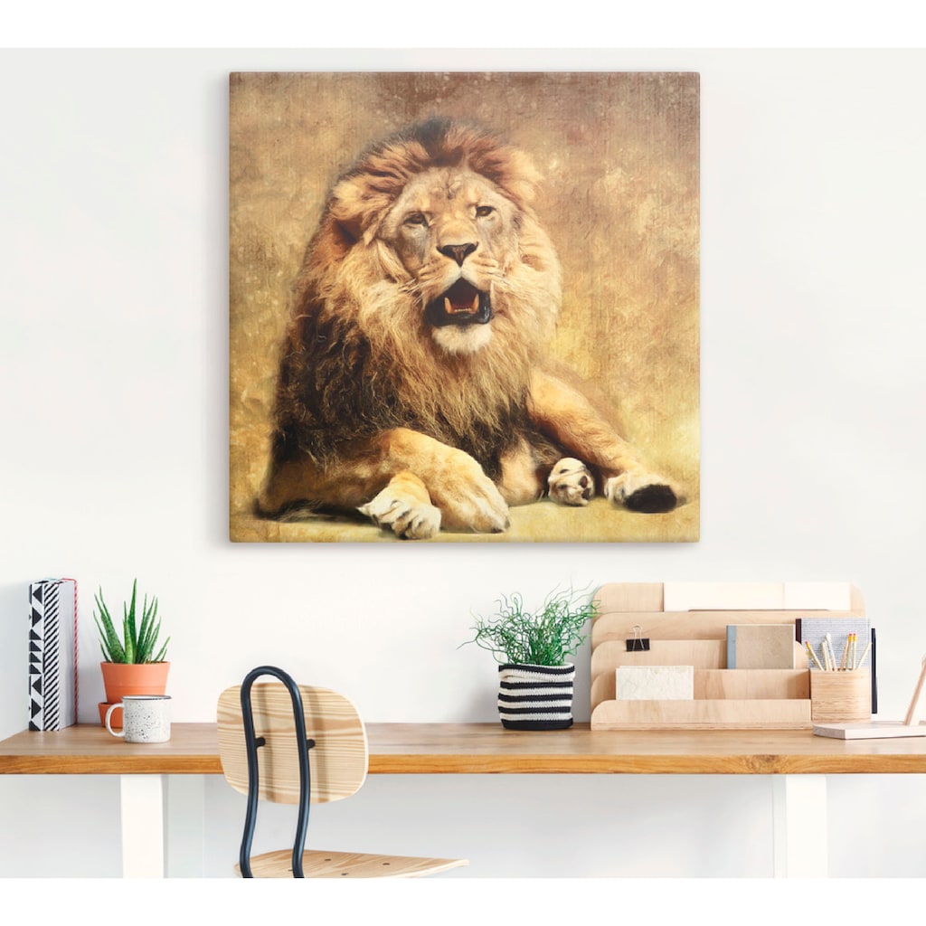 Artland Wandbild »Der König - Löwe«, Wildtiere, (1 St.)