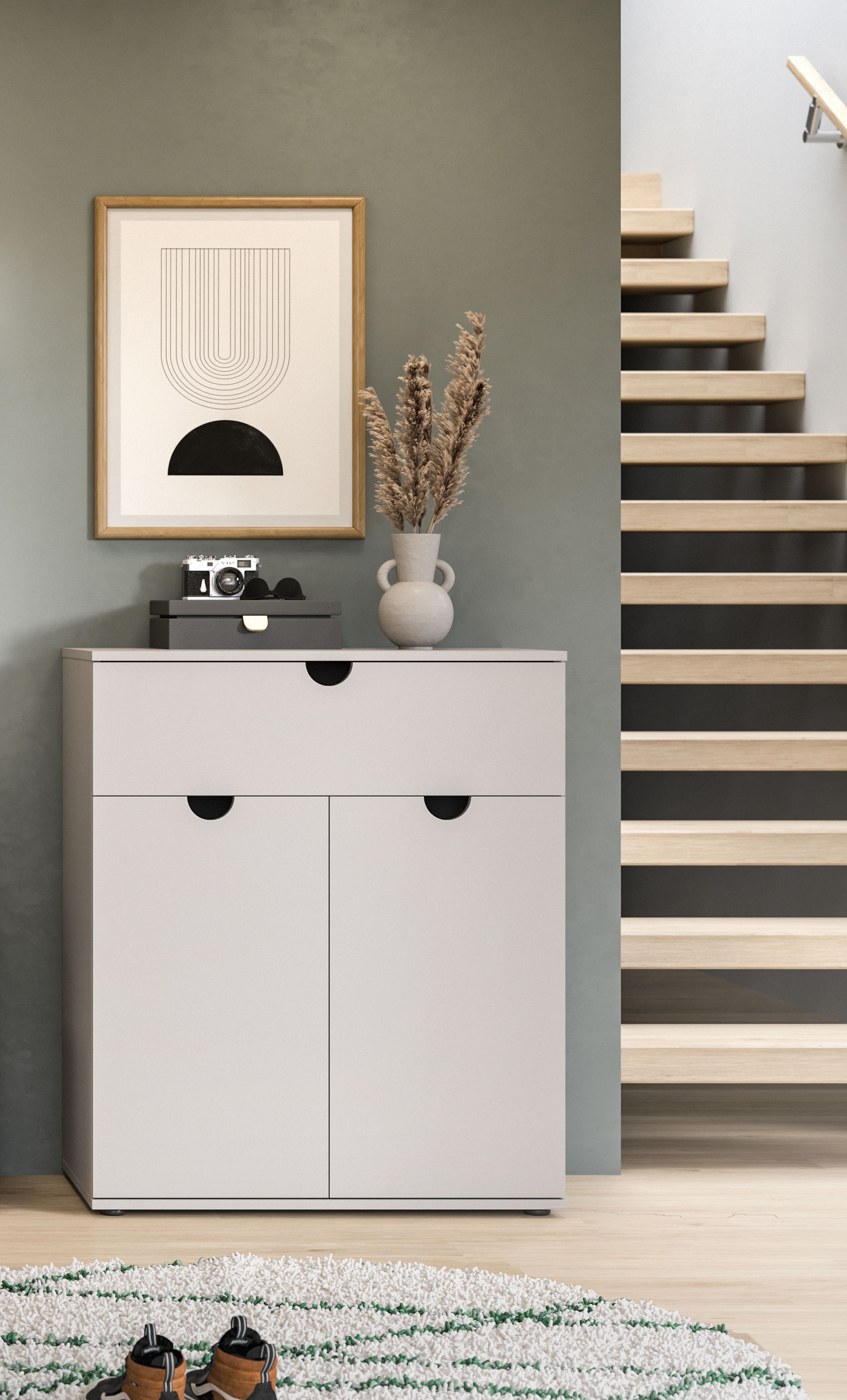 INOSIGN Schuhkommode »Mataro, Breite 80 cm, 2 Türen, 1 Schubkasten, 2 Fächer«, Kommode, Schuhschrank, Dielenschrank, Anrichte, Sideboard