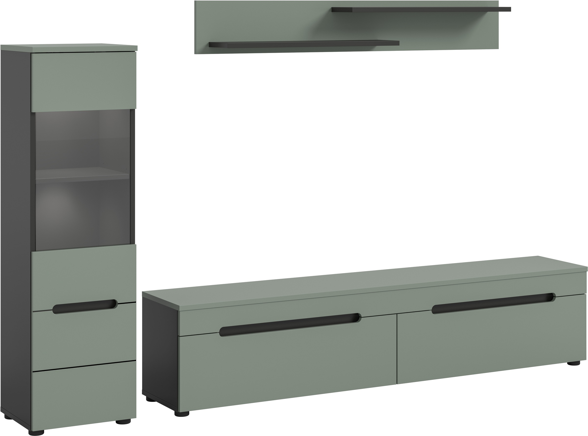 INOSIGN Wohnwand »REHAT, TOPSELLER!, 3-teilig, inkl. Beleuchtung, stehend o günstig online kaufen