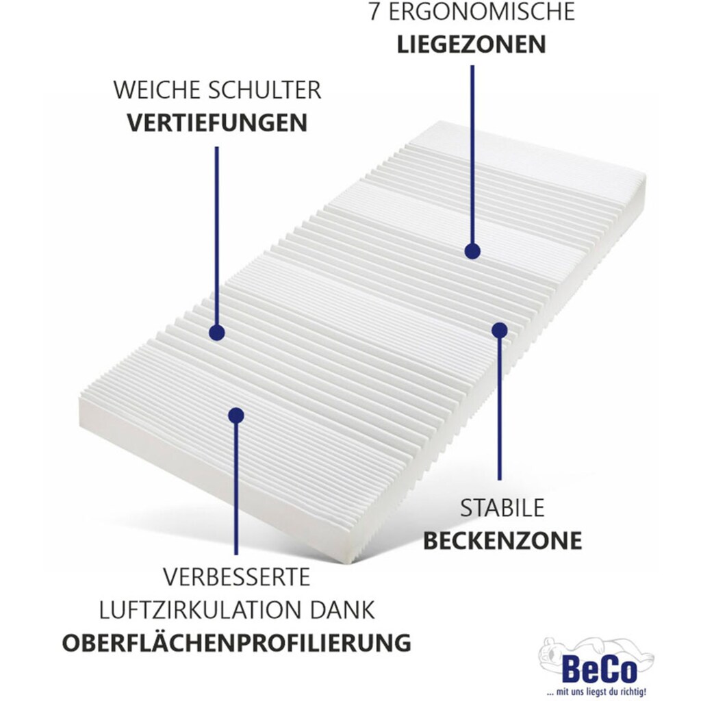 Beco Komfortschaummatratze »Standard KS«, 15 cm cm hoch, Raumgewicht: 28 kg/m³, (1 St.)