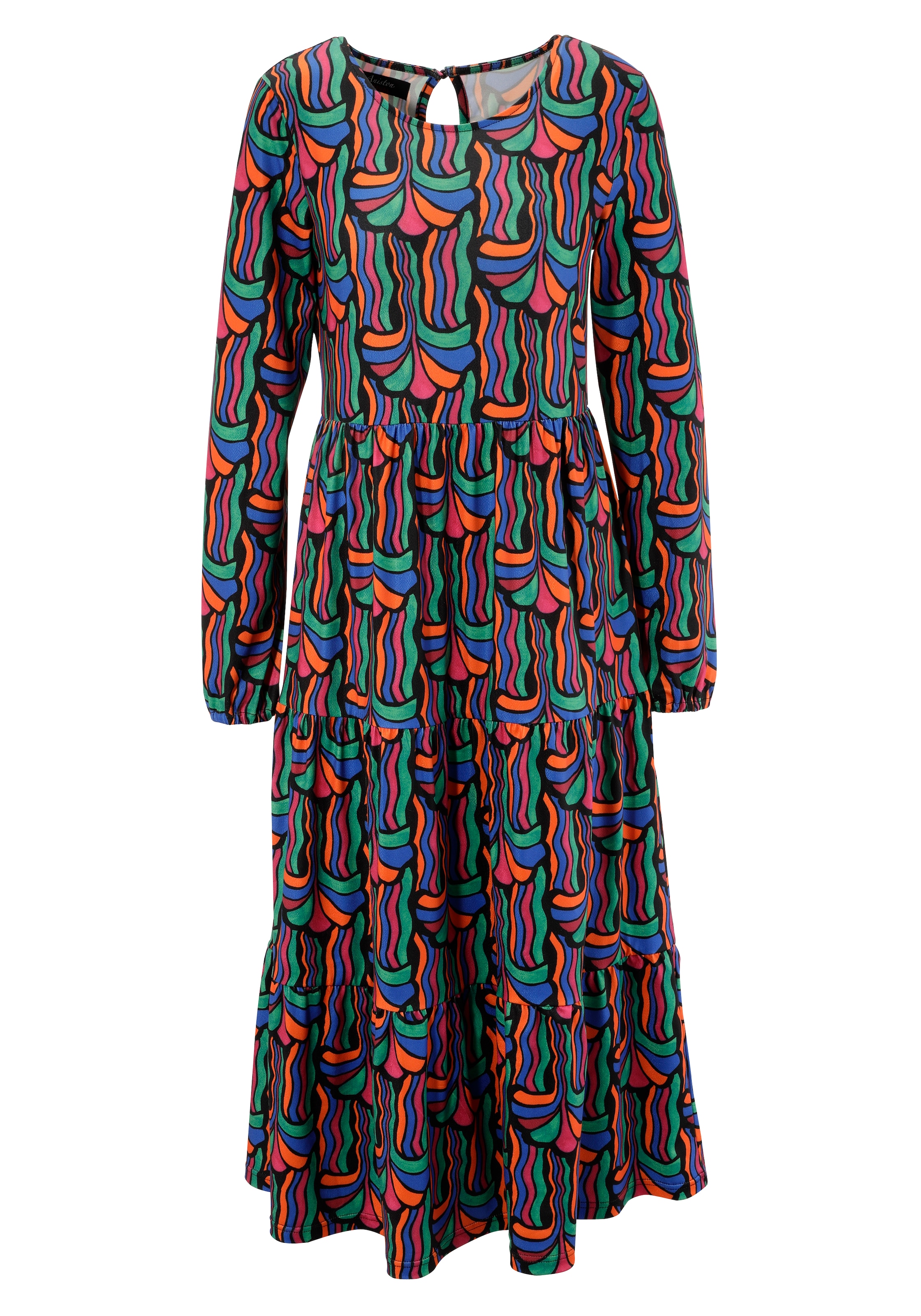 Aniston CASUAL Jerseykleid, mit farbenfrohem, graphischem Druck - NEUE KOLLEKTION