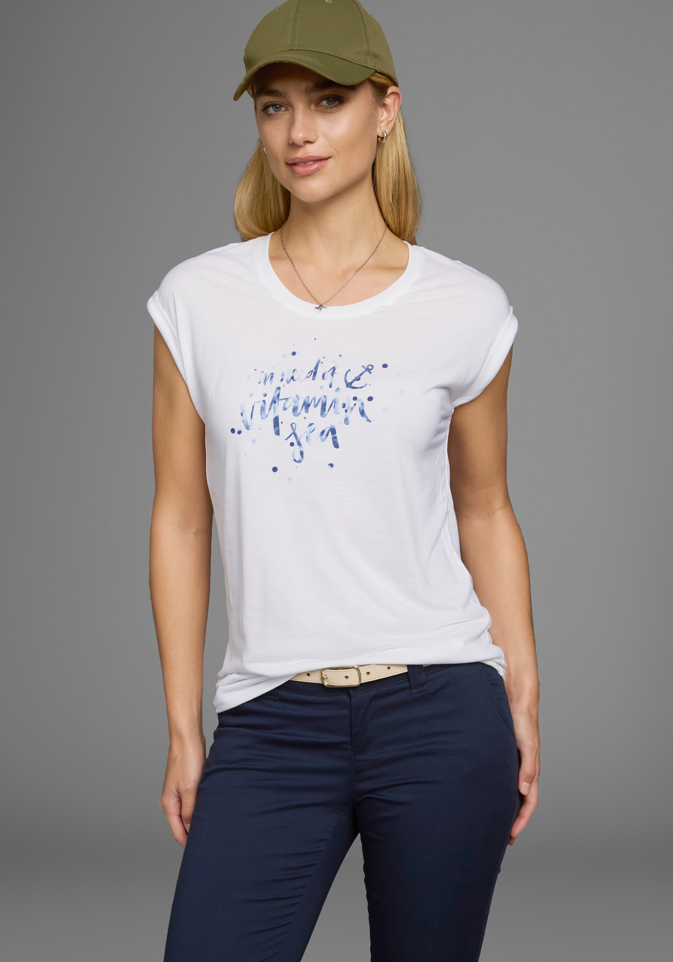 Ocean Sportswear T-Shirt Packung, 2er-Pack, 2 Stk. tlg. Kurzarm mit Aufschlag,  lässiger Schnitt,  mit Logodruck