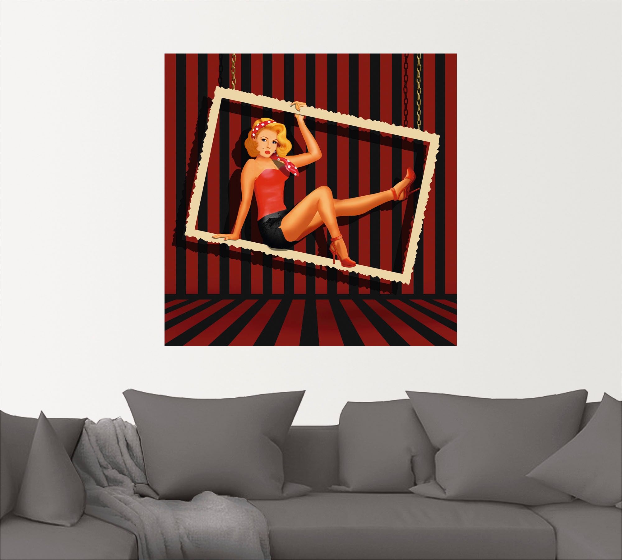 Artland Wandbild »Schönheit aus den 50er Jahren«, Frau, (1 St.), als Leinwandbild, Wandaufkleber in verschied. Größen