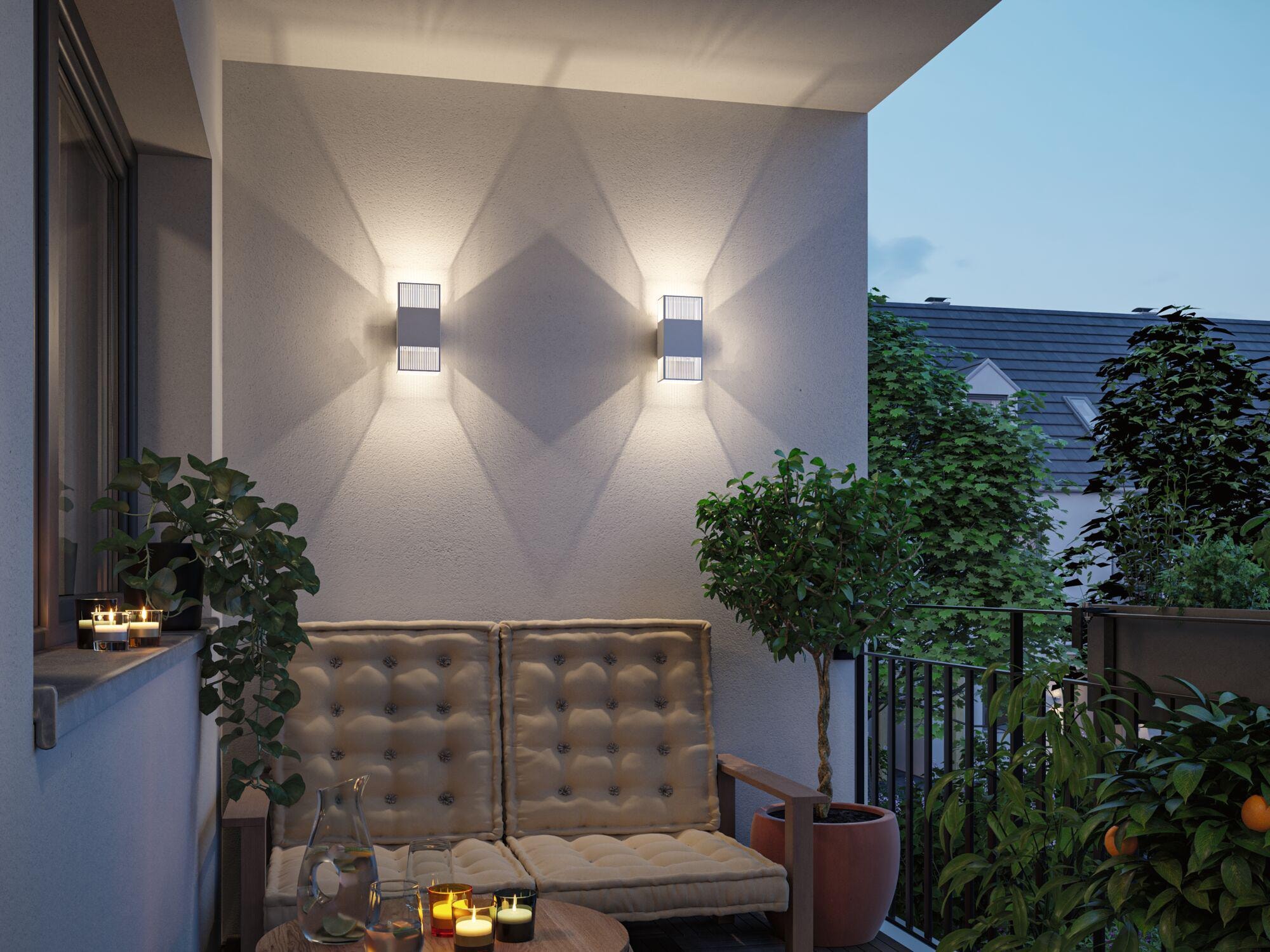 Paulmann LED Wandleuchte »Tharin« LED-Modul 1 Stk. Warmweiß spritzwassergeschützt