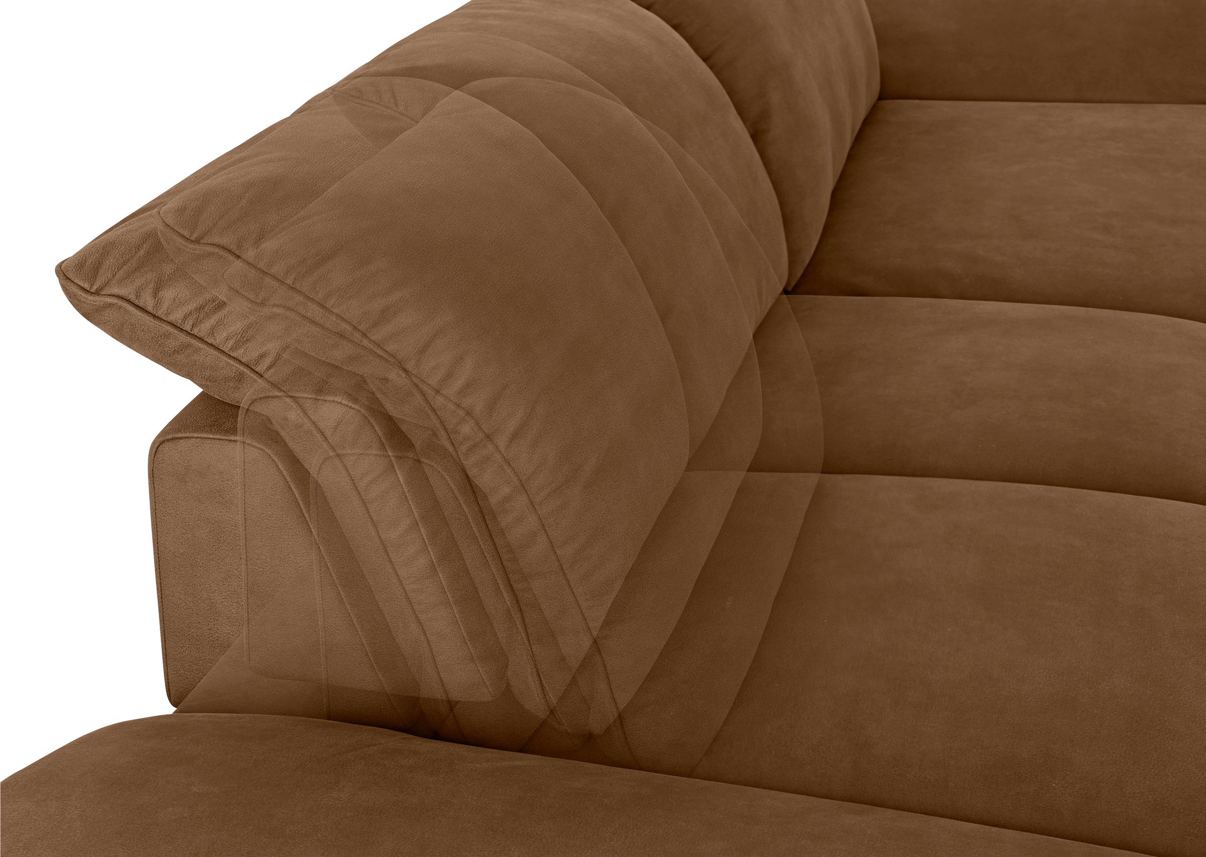W.SCHILLIG Ecksofa »enjoy&MORE, Designsofa, elegant und bequem, L-Form«, mit Sitztiefenverstellung, Füße silber matt, Breite 310 cm