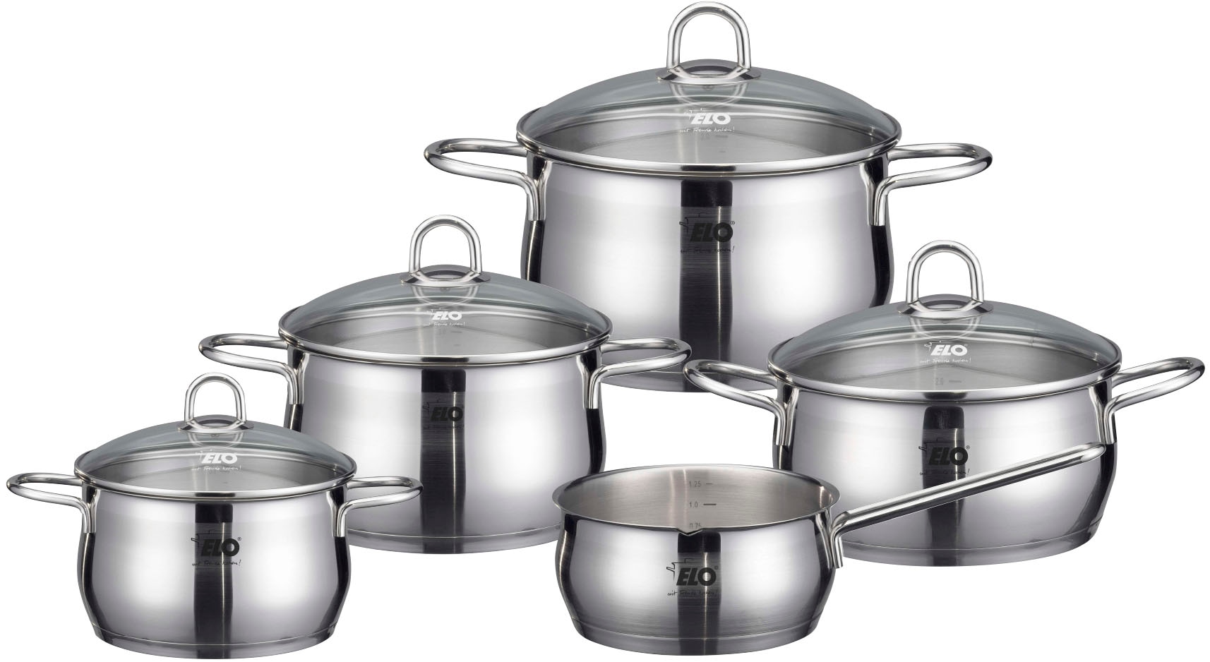 Elo Topf-Set »Platin« Edelstahl 18/10 Set, 1 Bratentopf 20 cm, je 1 Fleisch günstig online kaufen