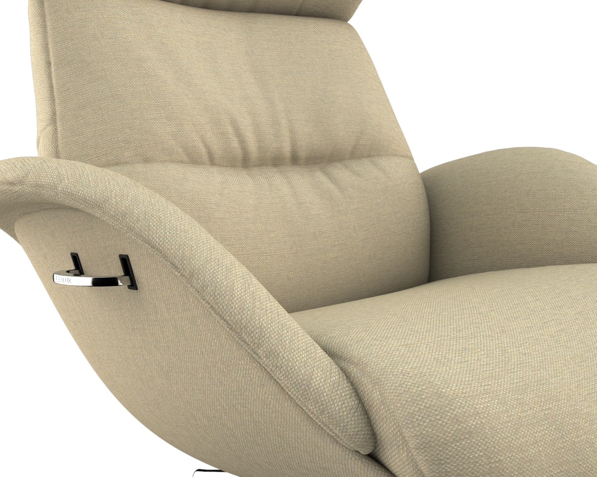 FLEXLUX Relaxsessel »Fernsehsessel More, ergonomisch, drehbar, robuster Fuß, Scandi«, Premium Komfort, Rücken- und Kopfteilverstellung, Drehbar, Fuß Alu