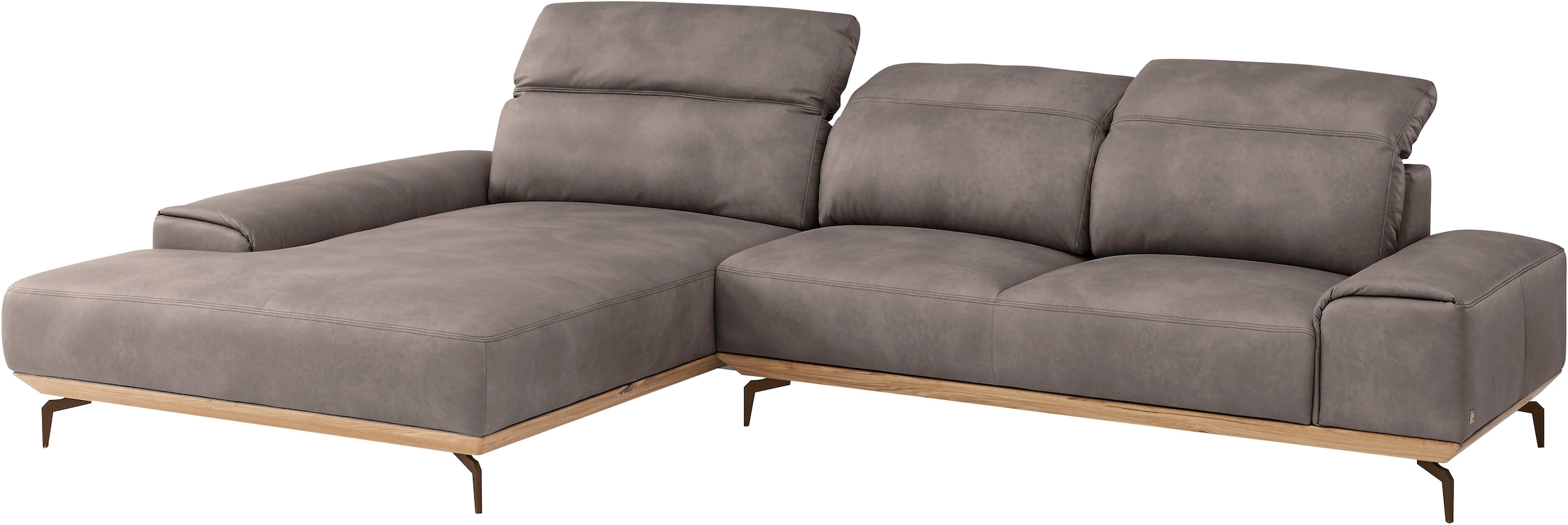 Musterring Wohnlandschaft »MR 2490«, Bronze-Fuß Sitzhöhe 46cm, wahlweise mit Funktionen, Maße 342 x 207 cm
