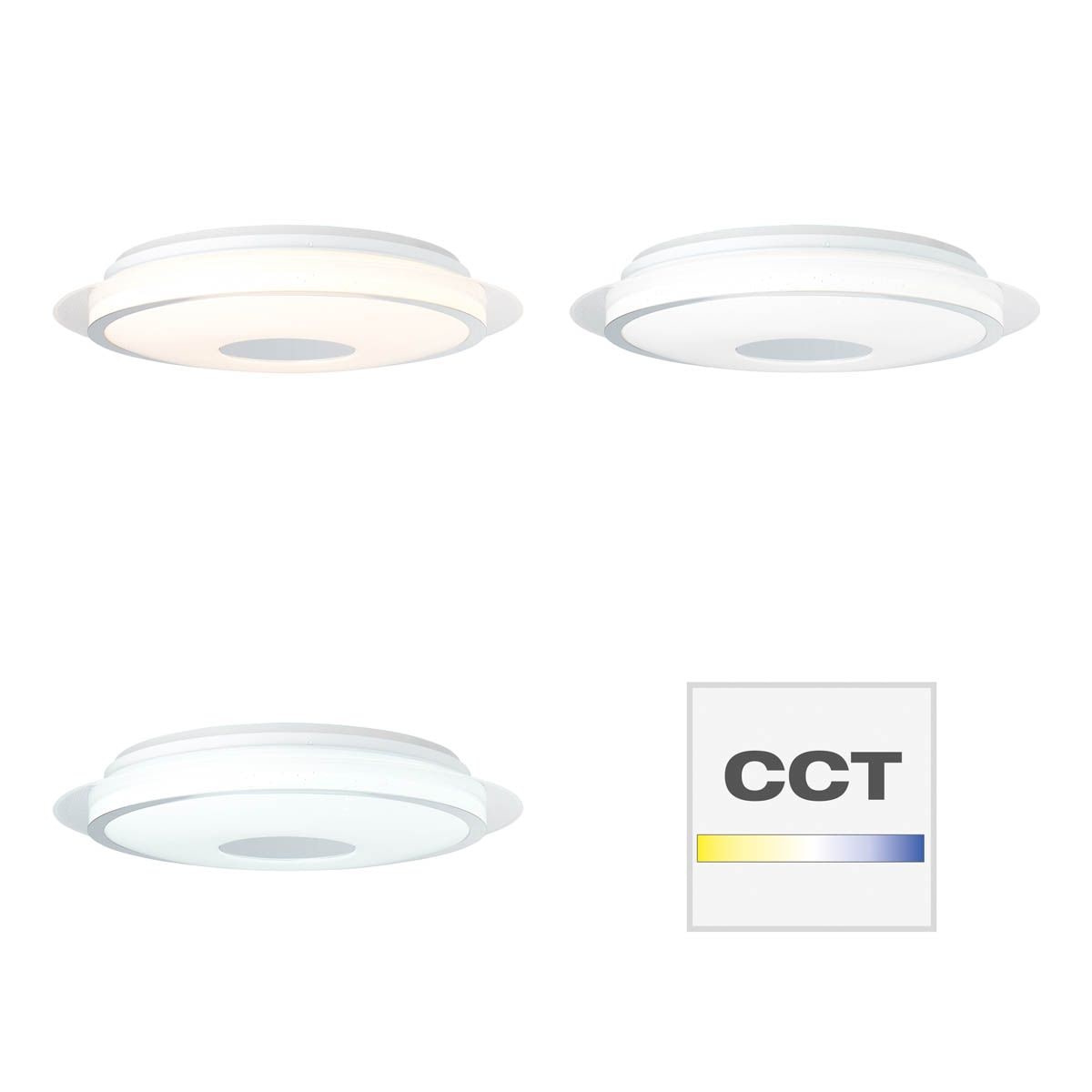Brilliant Deckenleuchte »Viktor«, 1 flammig, Leuchtmittel LED-Modul | LED fest integriert, LED Deckenlampe 45cm weiß-silber