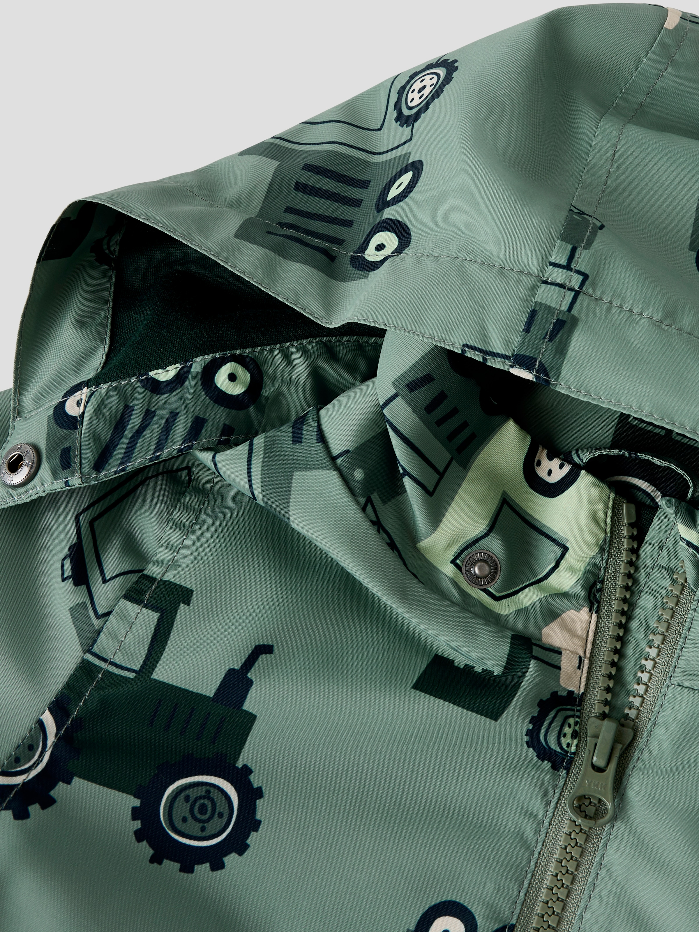 Name It Outdoorjacke »NMMMAX JACKET LI AOP NOOS« mit Kapuze reflektierende Details, wasserabweisend