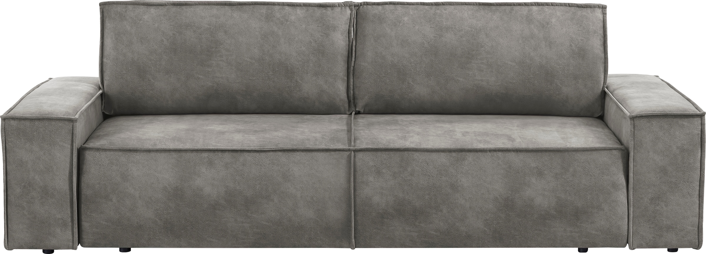 Home affaire 3-Sitzer »SHERWOOD Schlafsofa (257cm) Cord, Samtvelours, Vintage-Lederoptik«, Schlaffunktion mit Bettkasten (ca. 136/200cm)