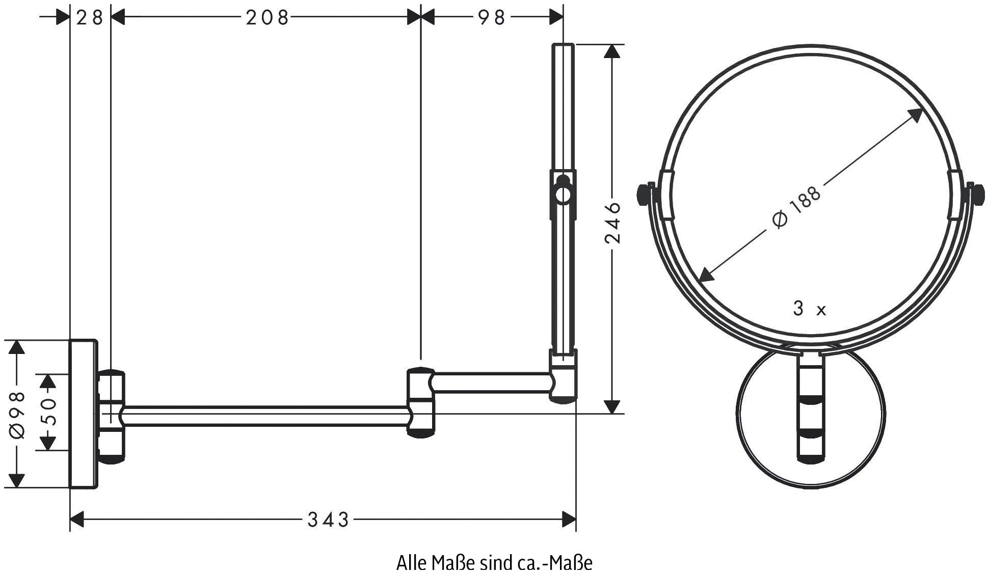 hansgrohe Rasierspiegel »Logis«, Chrom