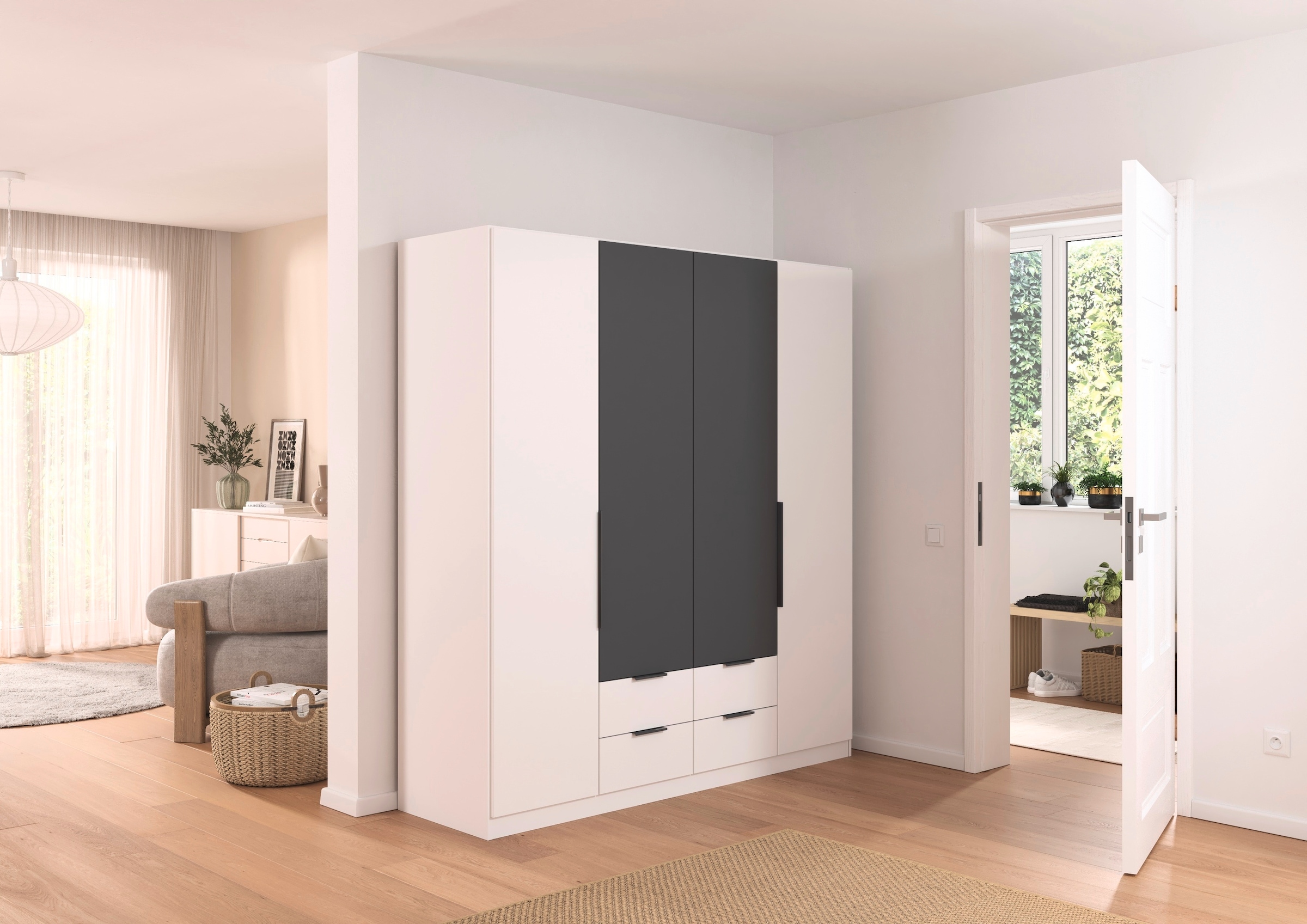 rauch Drehtürenschrank »Kleiderschrank Schrank Garderobe KREFELD optional m günstig online kaufen