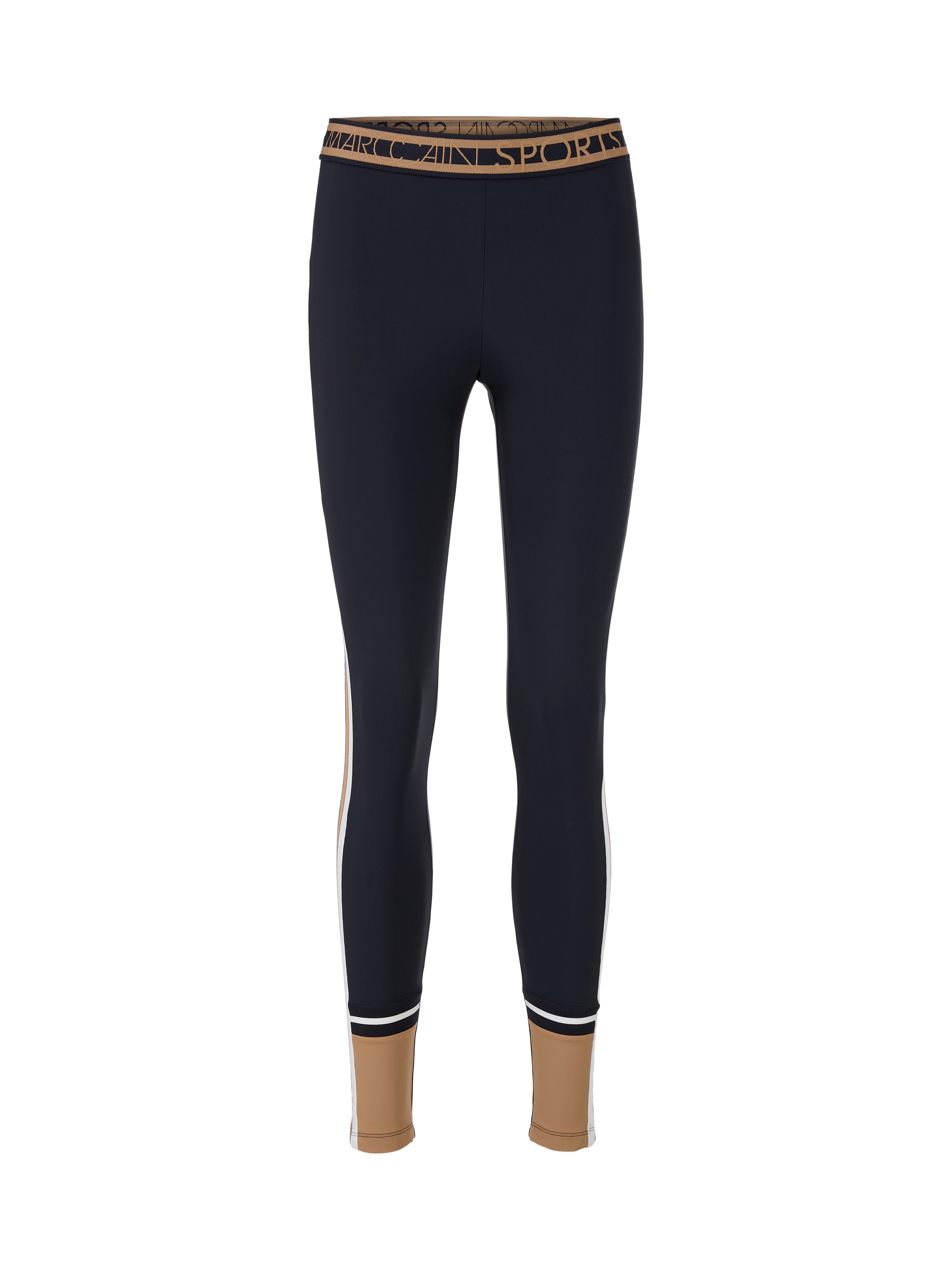 Marc Cain Leggings »"Heartbreaker" Premium Damenmode«, Leggings mit Galon "Rethink Together"