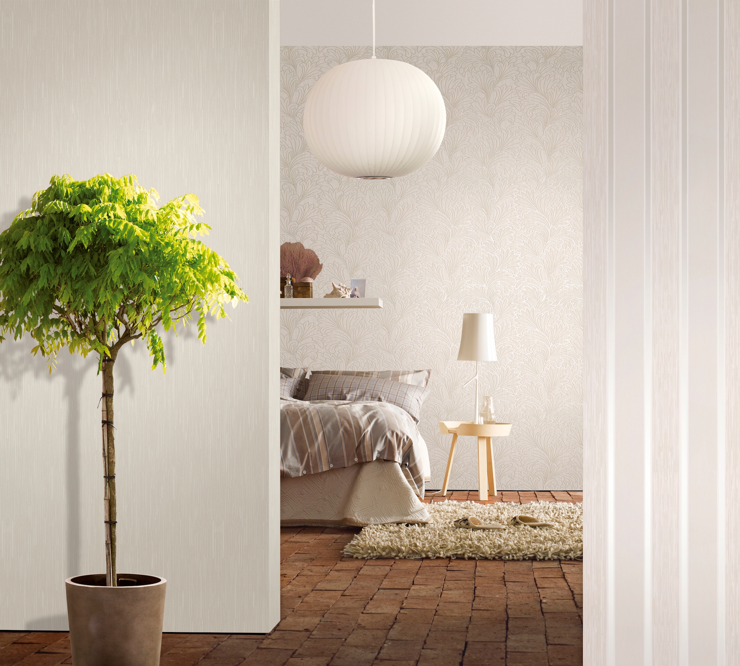 Marburg Vliestapete »Grau« Strukturmuster moderne Tapete für Wohnzimmer Schlafzimmer Küche