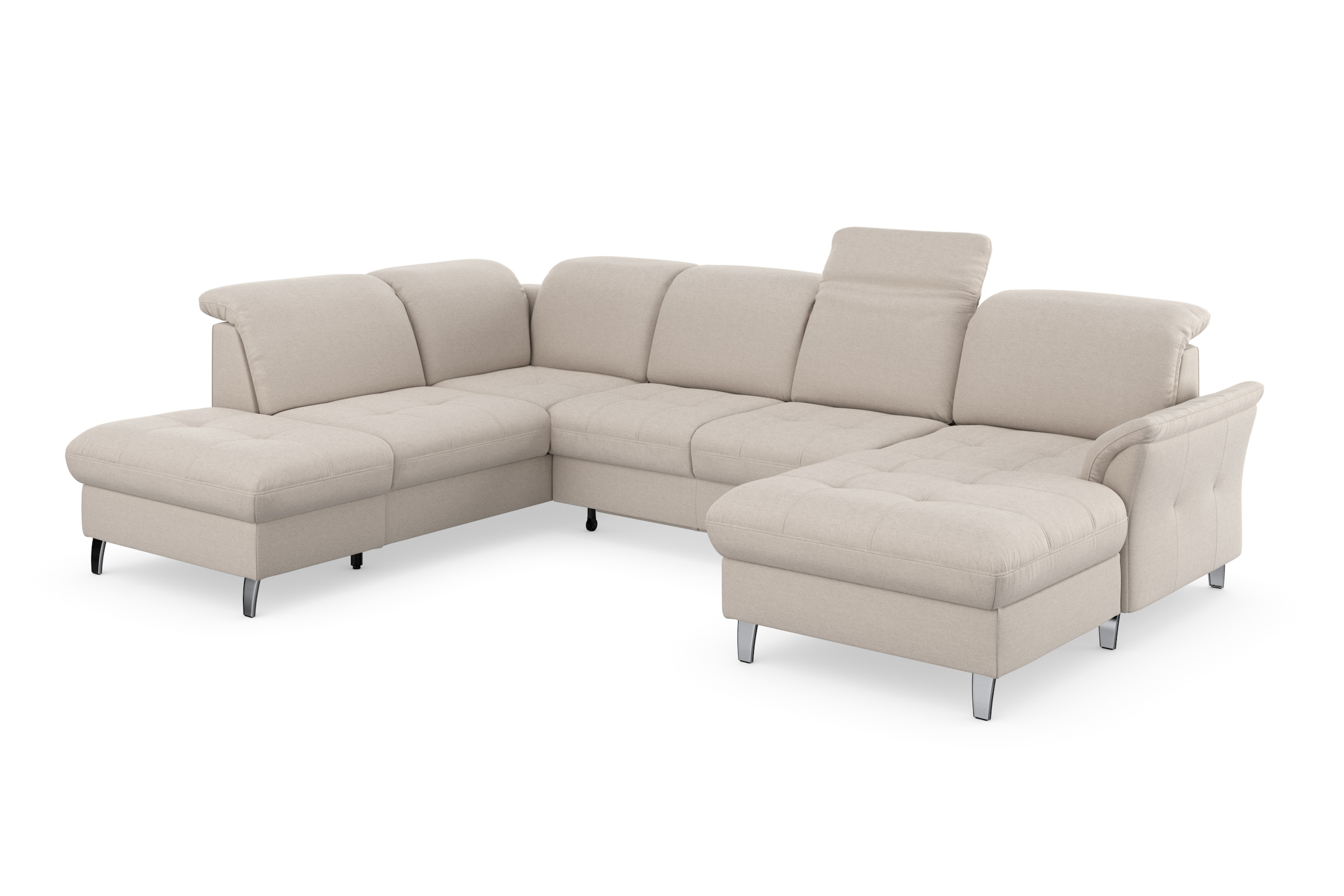 sit&more Wohnlandschaft »Maggiore U-Form«, wahlweise mit Kopfteilverstellung, Bettfunktion und Stauraum