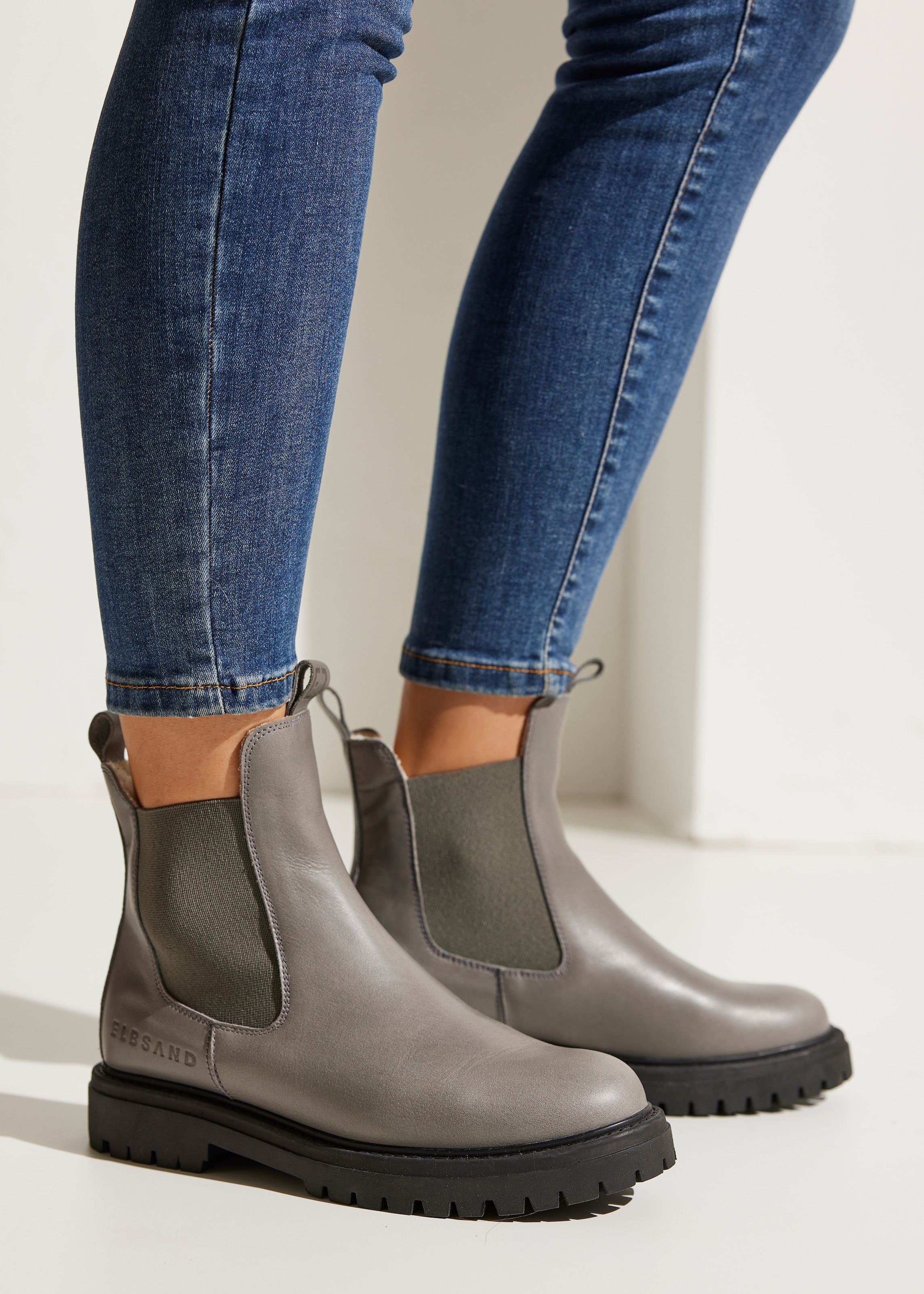 Elbsand Stiefelette »Chelseaboots, Stiefel, Boots, Winterstiefel, Schlupfstiefel«  aus Leder mit Warmfutter, Lederstiefelette