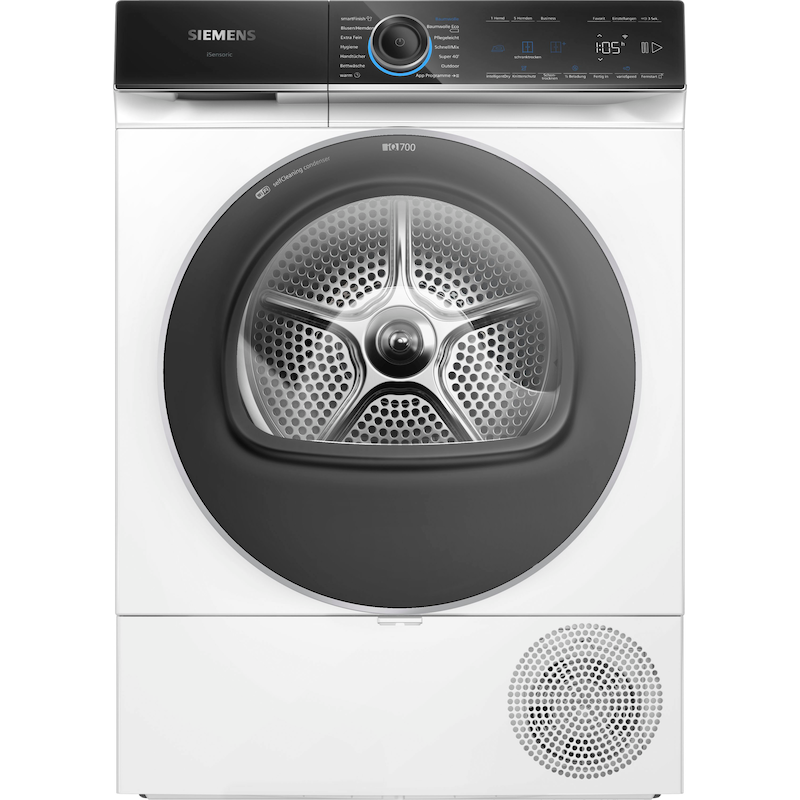 SIEMENS Wärmepumpentrockner »WQ46B2C40« iQ700 9 Selbstreinigender Kondensator, intelligentDry, autoDry, varioSpeed weiß Fernüberwachung – Behalte...