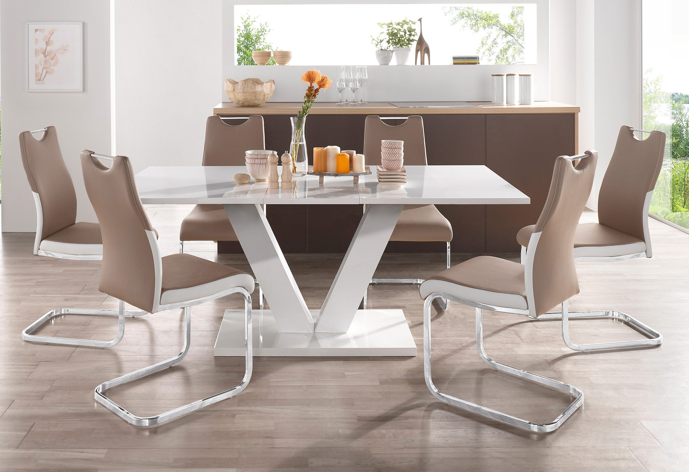 INOSIGN Esstisch »ausziehbar Andy, TOPSELLER!«, (Tisch, Esstisch), mit Auszugsfunktion, 2 Breiten (140-180 cm oder 180-220 cm)