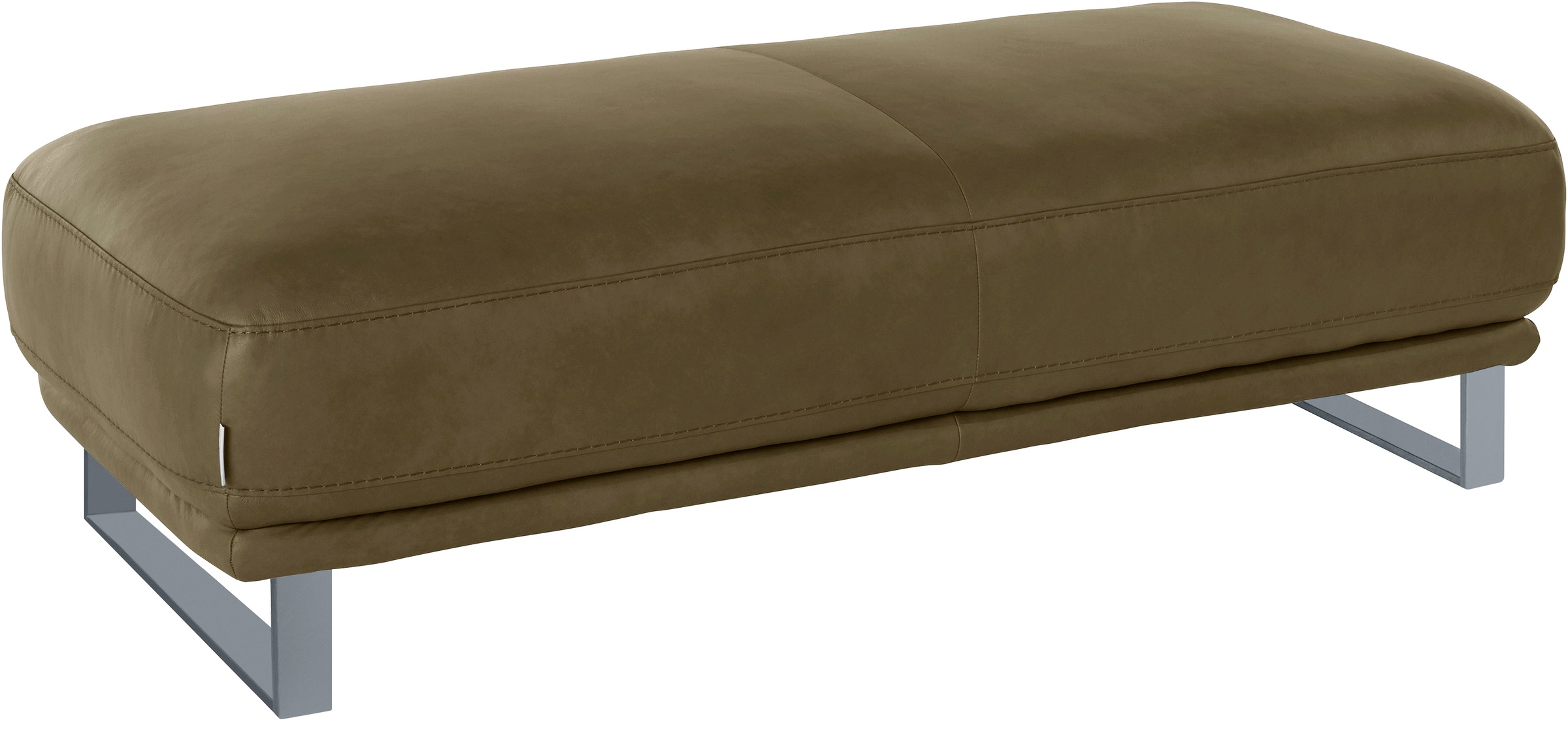 W.SCHILLIG Hocker »montanaa«, mit Metallkufen in Silber matt, Breite 141 cm