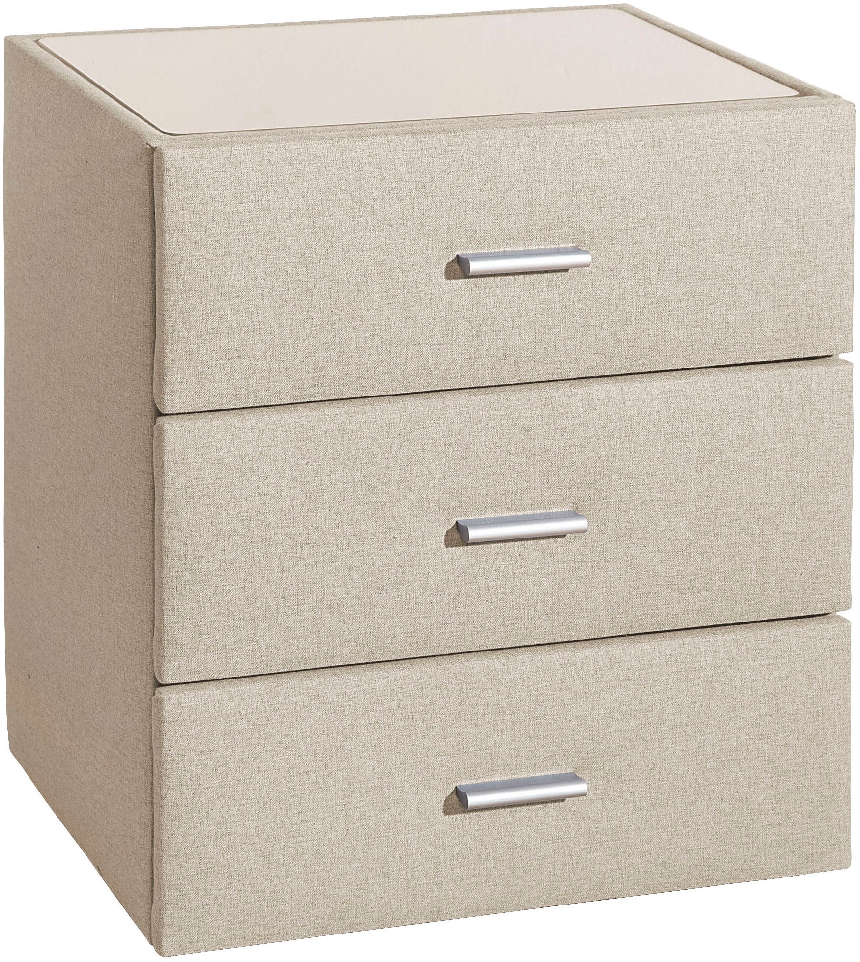 PLACES OF STYLE Nachttisch moderner Nachttisch, passend zur Ethan-Serie creme-natur